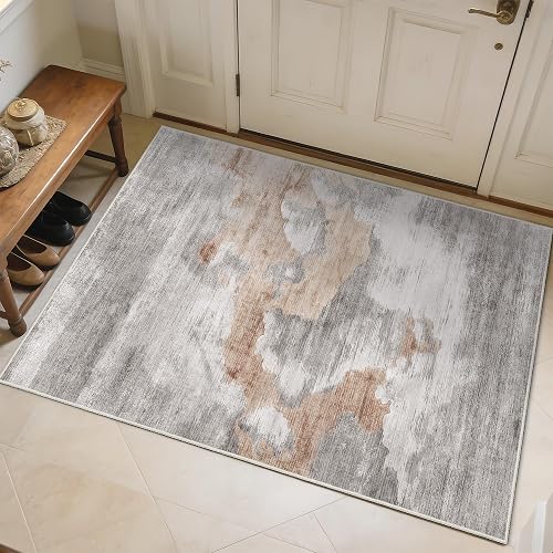Castage Small Rugs 2x3 Grey Rug for Entryway Bathroom Kitchen Entrance Doormat,M