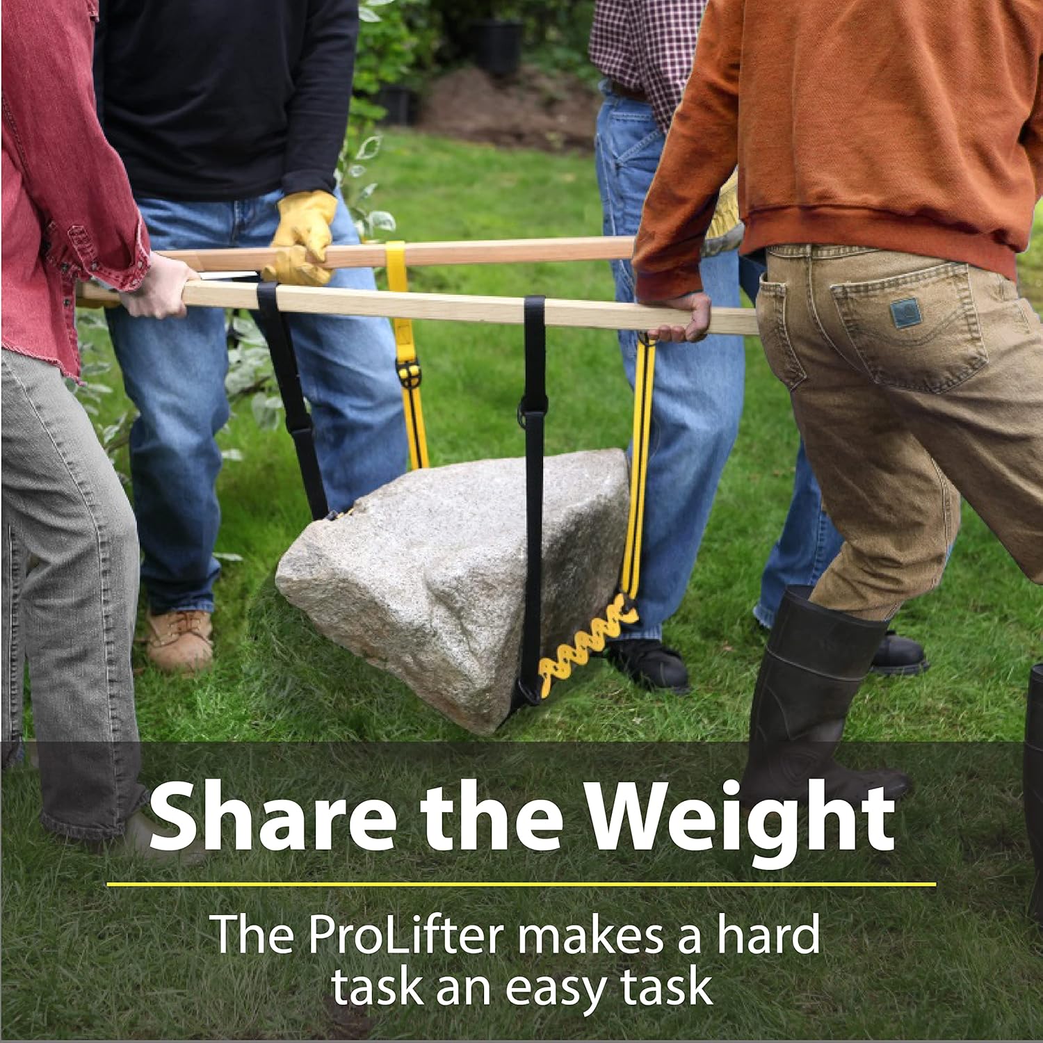 ProLifter - 400 Pound Plant Support Lifting Straps For Moving Heavy Rocks, Root Balls, Gardening Pots, Planters & Accessories - A Plant Caddy Pot Mover Ideal for Landscaper to Lift, Balance, Transport