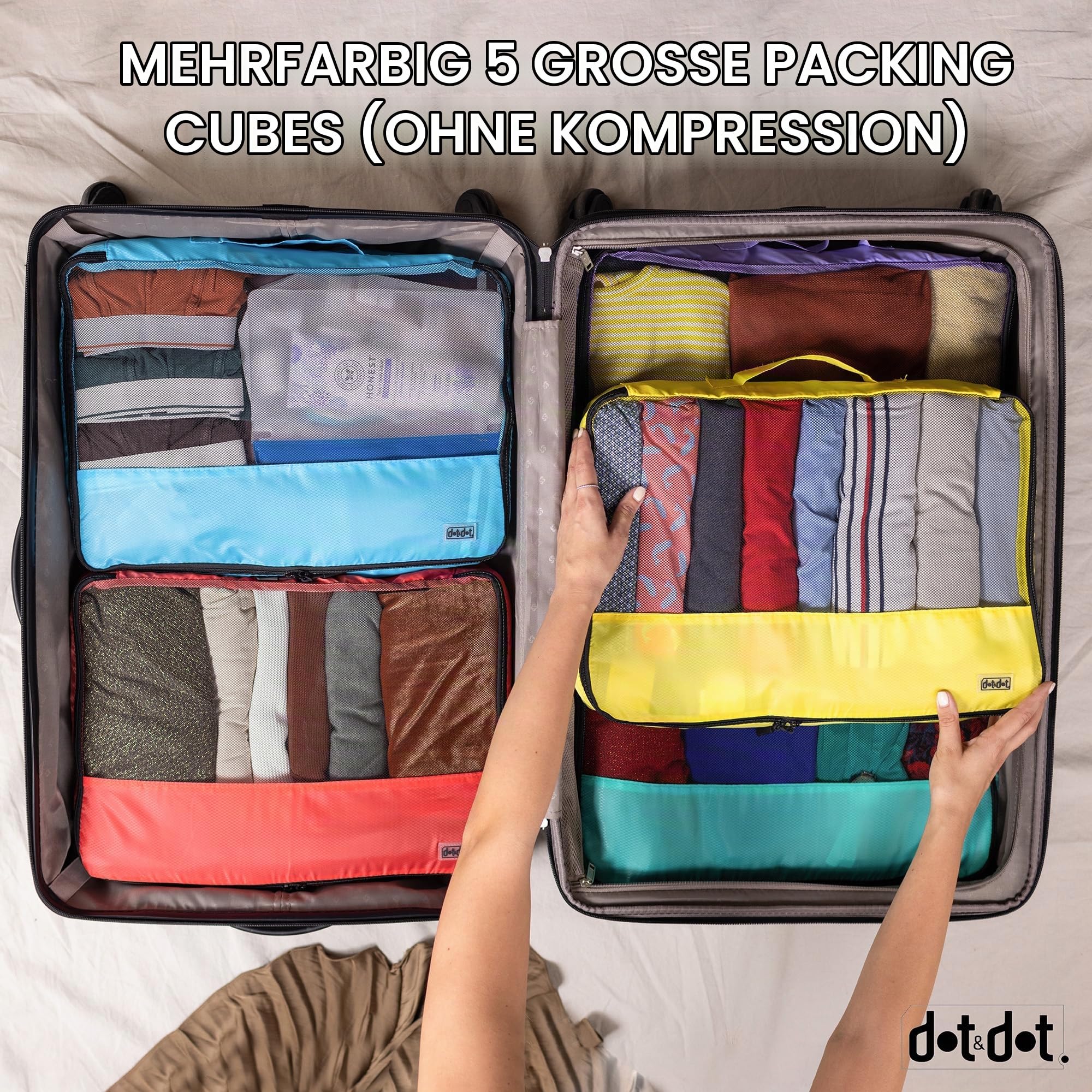 Packwürfel für Koffer – Gepäck-Organizer für Koffer