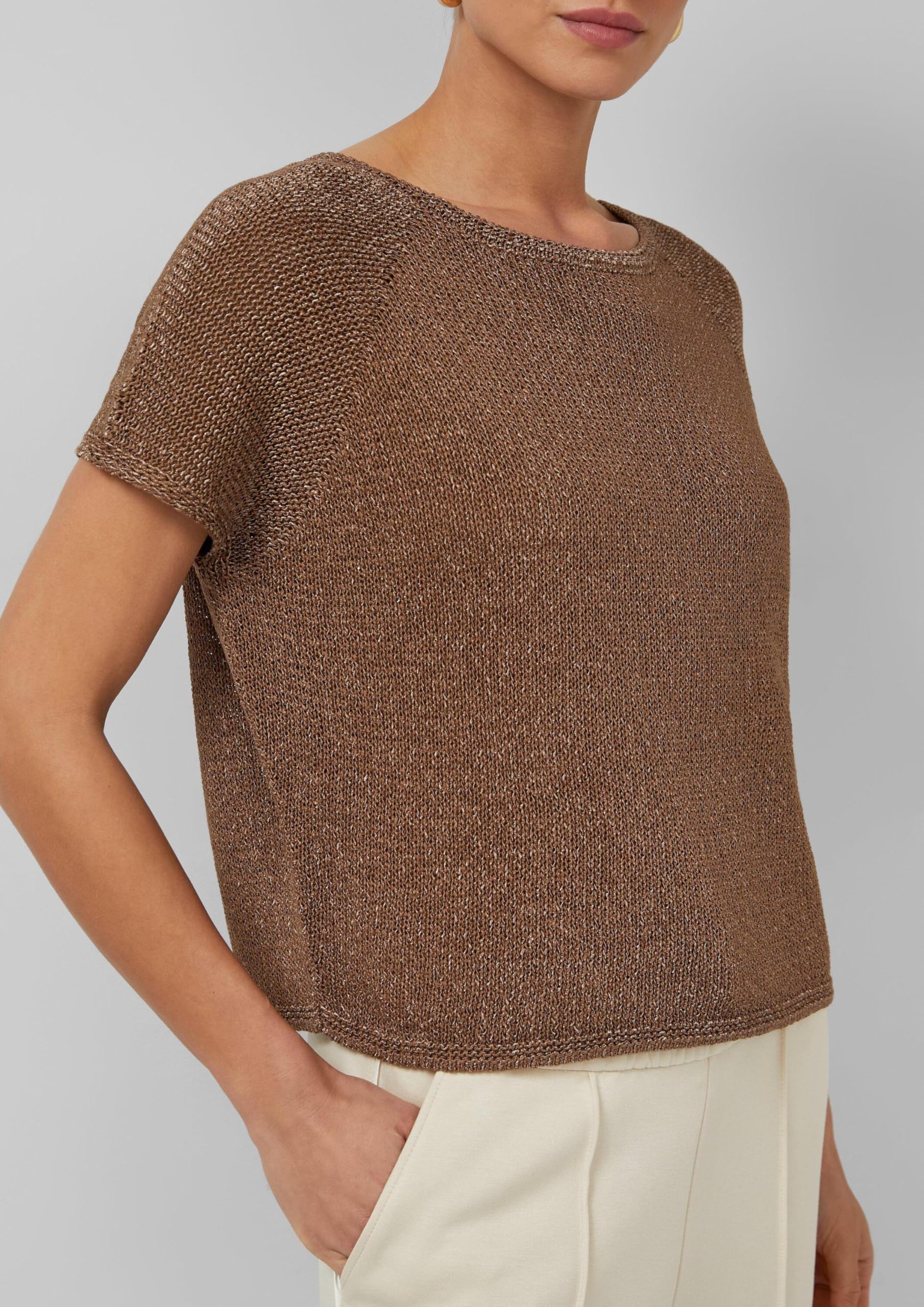 s.Oliver Strickpullover im Relaxed Fit mit U-Boot-Ausschnitt