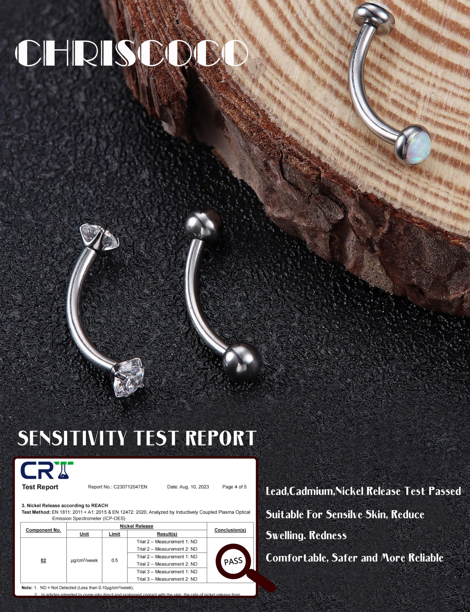 G23 Titanio 16G Piercing Barbell Curvo per Donna Uomo Orecchino Torre CZ Opale Sfera Helix Daith Trago Piercing all'orecchio Barre per Sopracciglia Barre per Ombelico Labbra Rook Piercing Gioielli