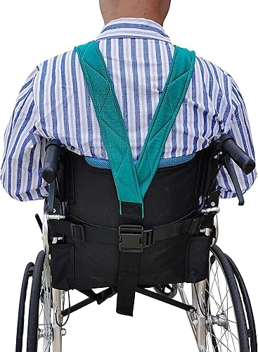 Miniatura 5 de Wisexplorer Cinturón de seguridad antideslizante para silla de ruedas, chaleco médico de sujeción para silla de ruedas, sistema de cinturón para