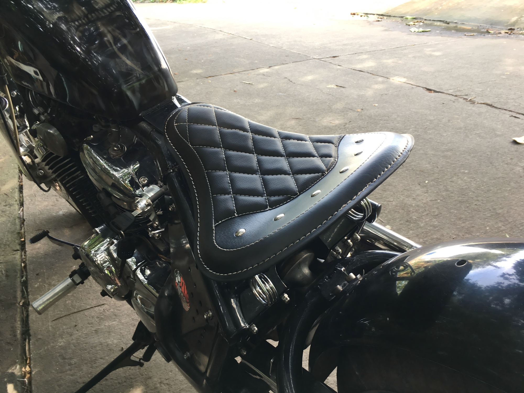 DREAMIZER Nero Sedile Bobber Moto,Sella Monoposto per Moto Con piastra