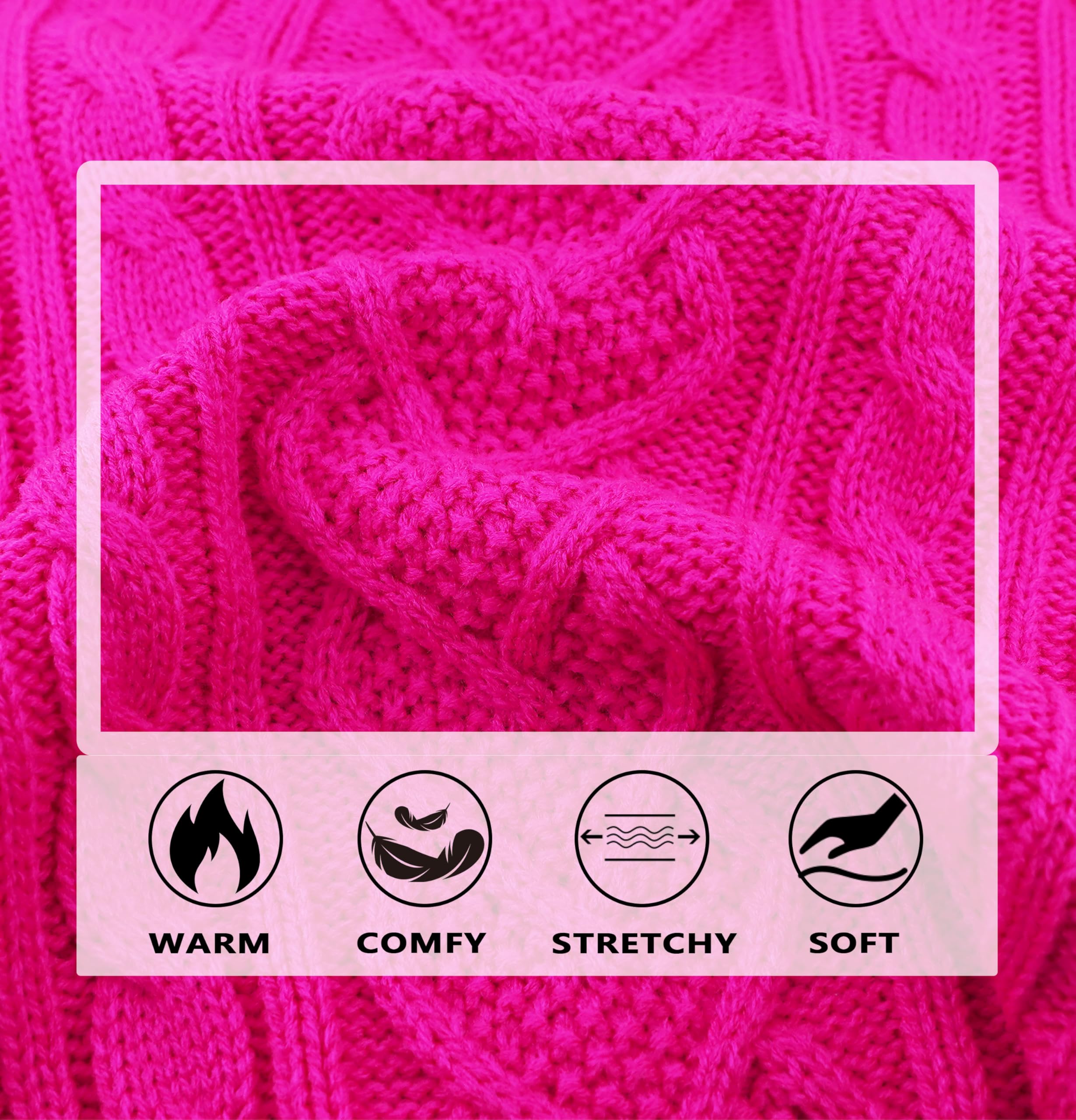 Pull pour chien de petite taille, pull tricoté chaud à col roulé – Vêtements pour chiots et petits chiens, vêtements pour l'automne et l'hiver (rose, taille S)