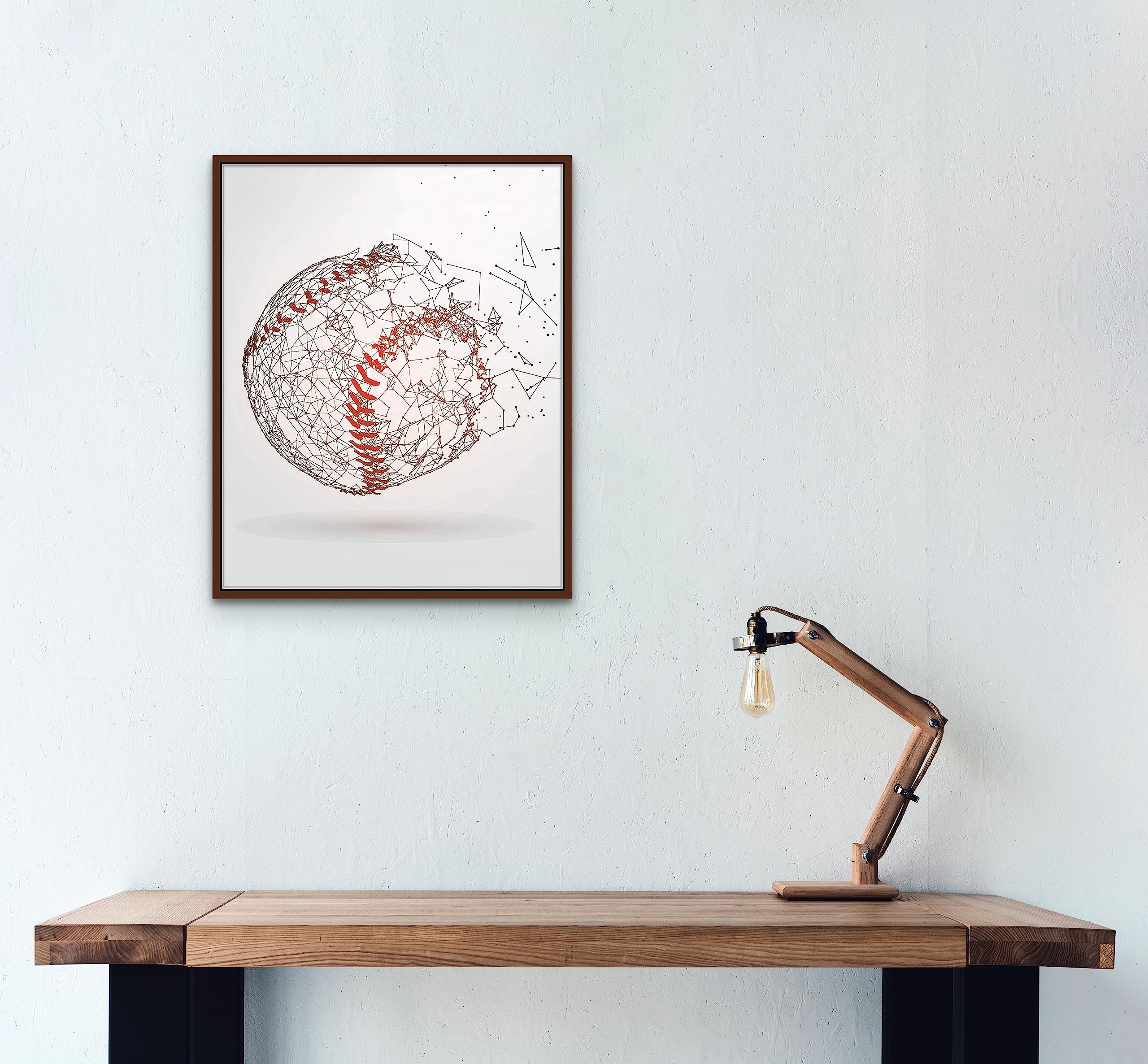 Baseball Wall Art Prints - Set of 4 (8x10) Unframed Baseball Posters - Baseball Room Decor For Men Kids Teenagers - Baseball Poster Set For Bedroom Man Cave - Baseball Wall Decor Dorm - Baseball Boys Bedroom Decor - Geometric