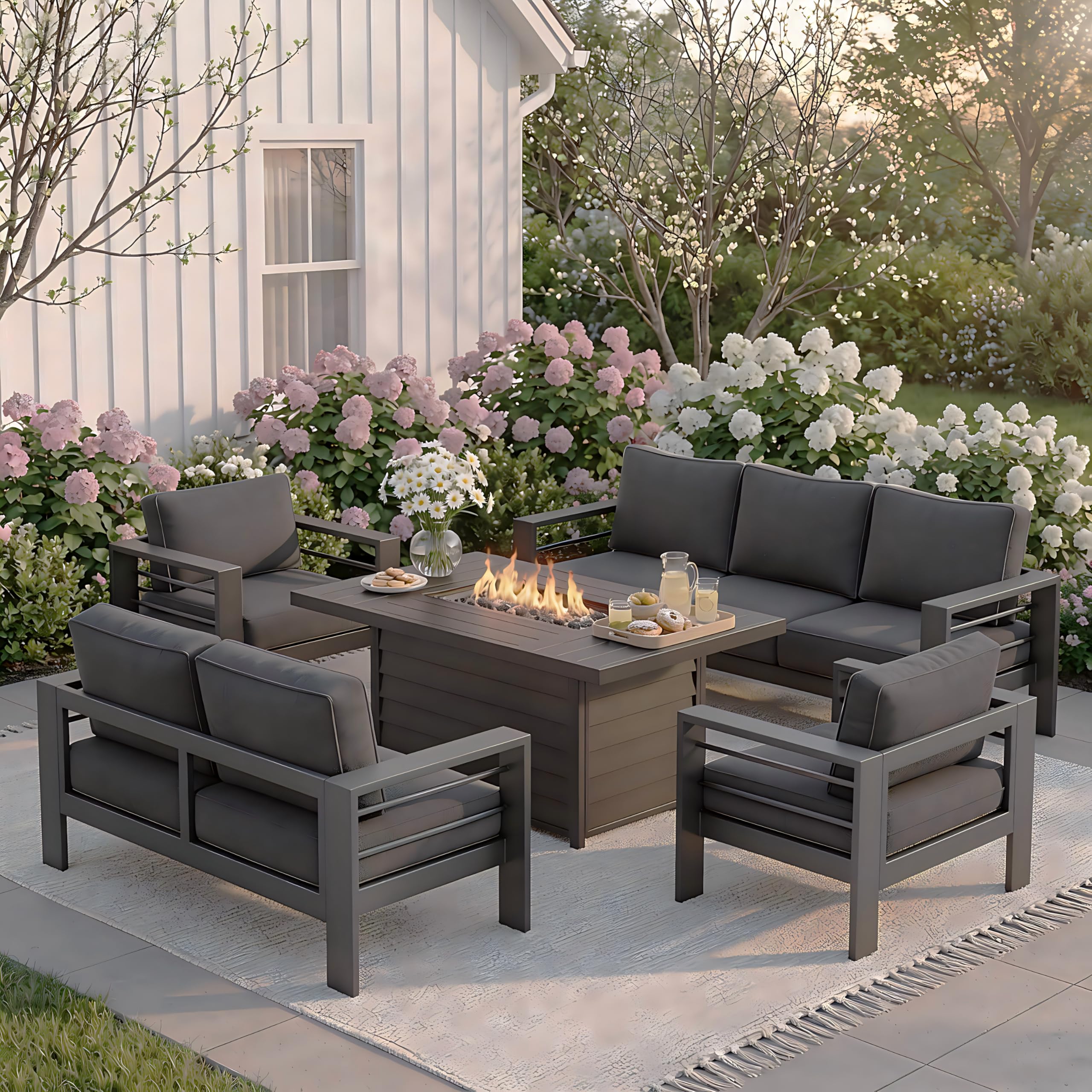 Solaste 7-Piece Aluminum Patio Furniture Set