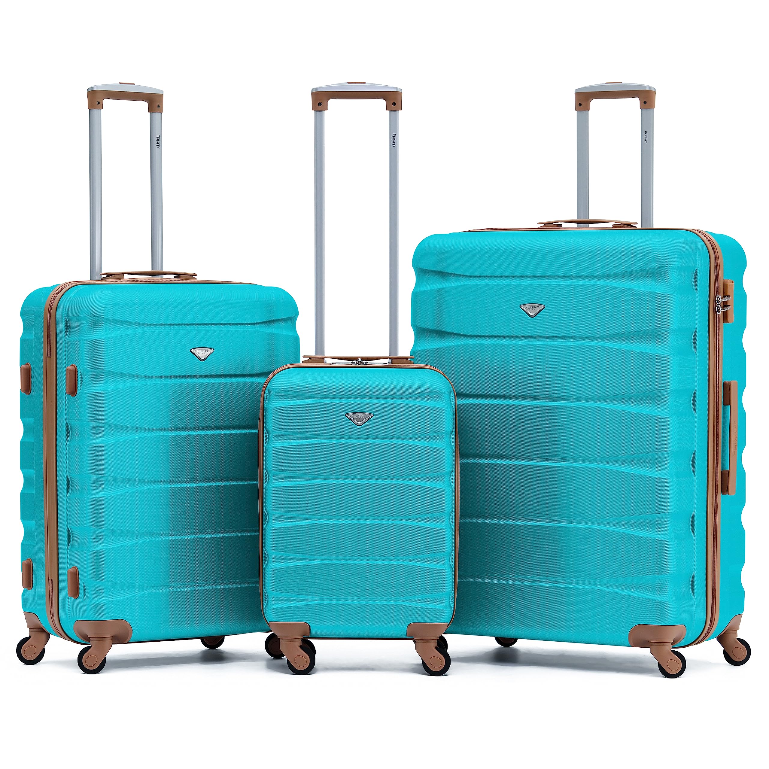 Flight Knight Lightweight 4 Wheel ABS Hard Case Medium Suitcase Approved for Over 100 Airlines Including easyJet, British Airways, Ryanair, Jet2, Emirates & Many More - Check-in Medium Size 25" — view 184