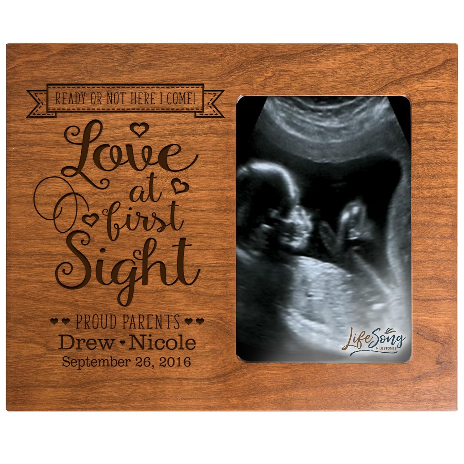 Personalized New Baby Sonogram Picture Frame for Boys and