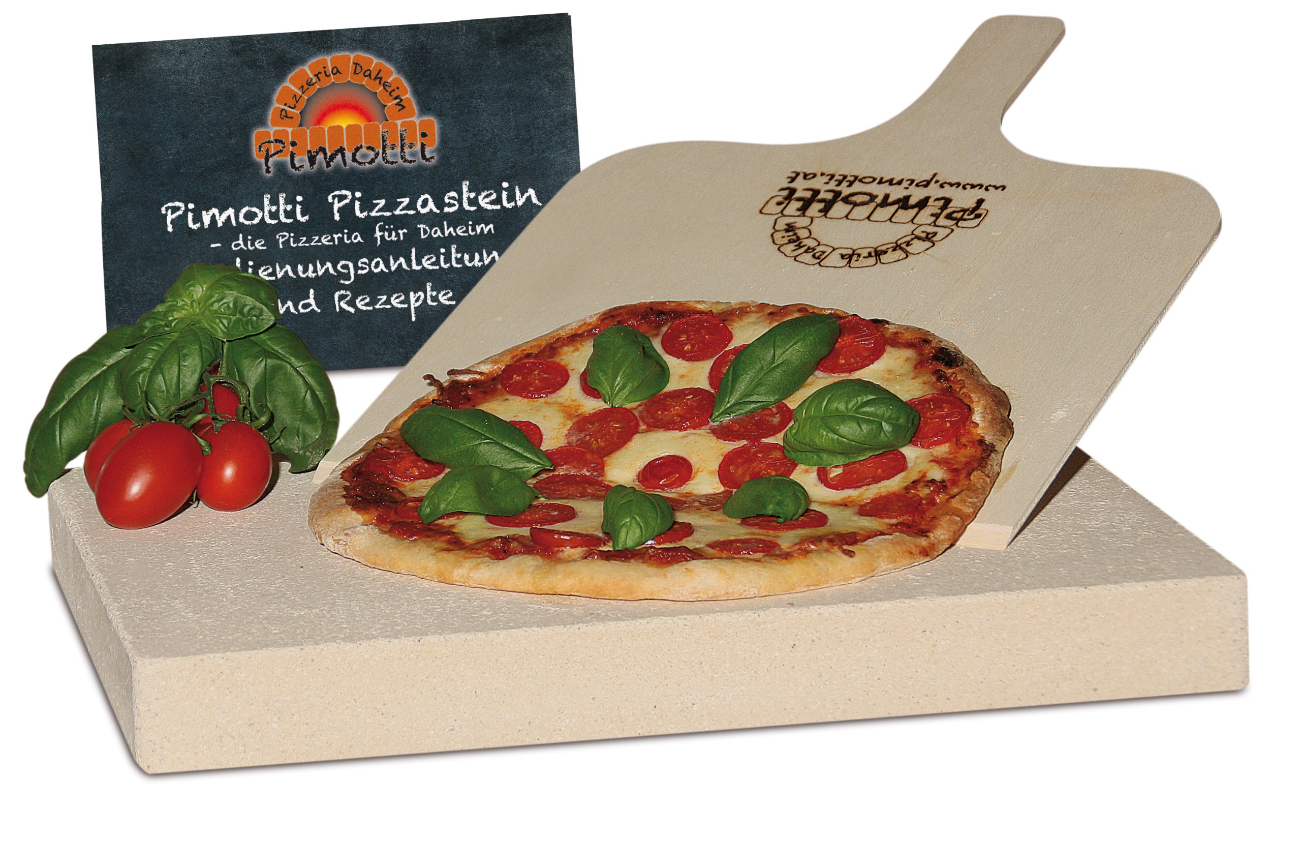 PIMOTTI Pizzastein 4cm Pizza-Stein für Backofen Brotbackstein aus echtem Schamott Pizzastein eckig Backstein Pizza Steinplatte für Backöfen Stein Grill Gasgrill Pizza-Stone