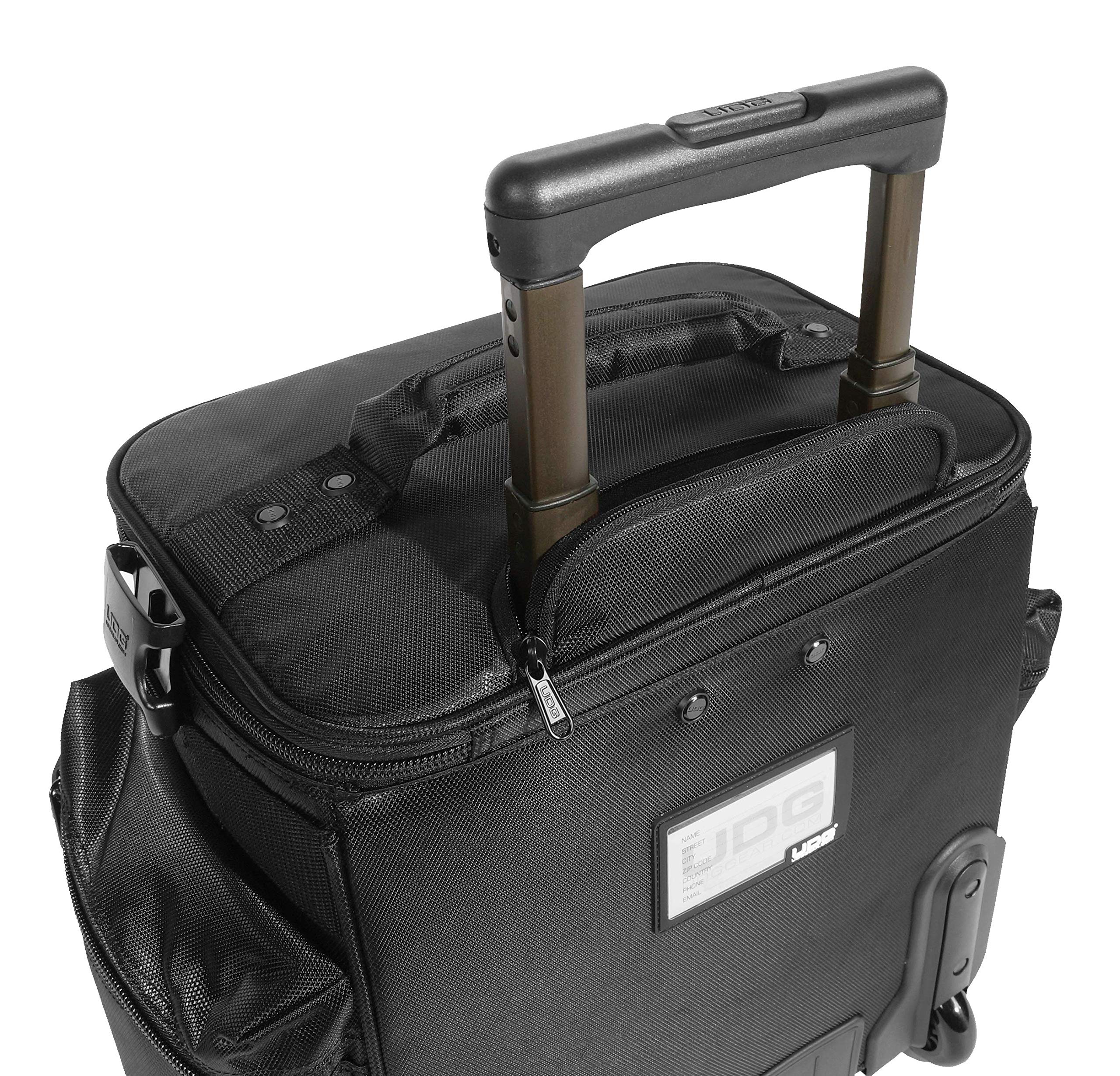 UDG GEAR U9981BL/OR Ultimate Sac Bandoulière À Roulettes Deluxe Noir, intérieur Orange