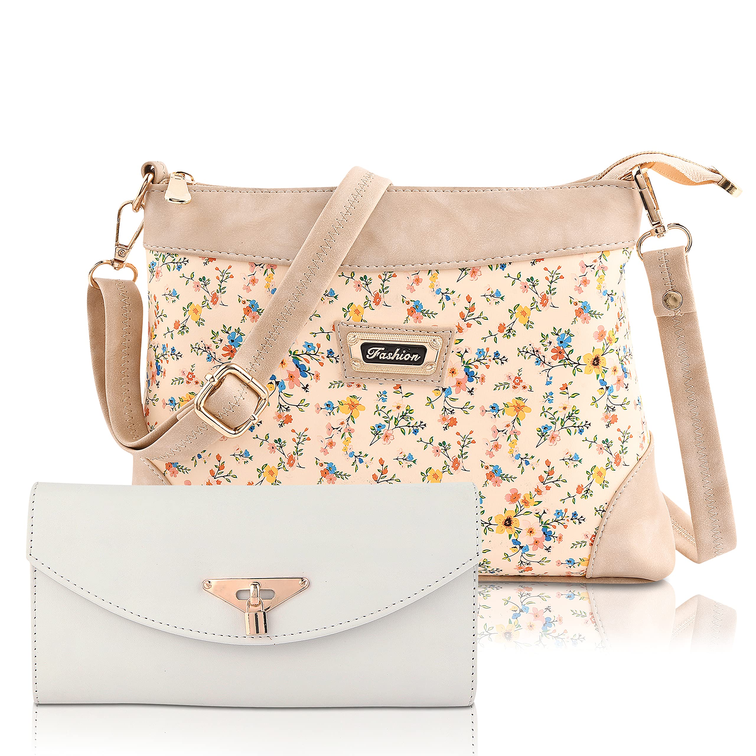 Fiesto FashionLatest Cross Body Sling Bag for Girls/Women – Stylish, Lightweight Shoulder Bag for Travel, Shopping & Daily Use (Sling Bag & Clutch Combo)