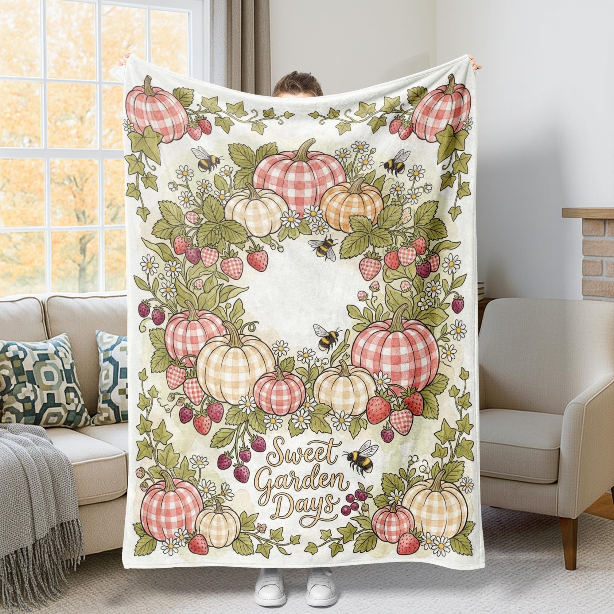 Couverture en flanelle douce de 152x203 cm pour vos soirées cocooning sur le canapé du salon