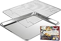 Vista 11 de KITCHENATICS Juego de 2 bandejas para hornear de tamaño rollo de gelatina, hojas de aluminio de alta calidad para asar y hornear, sartenes