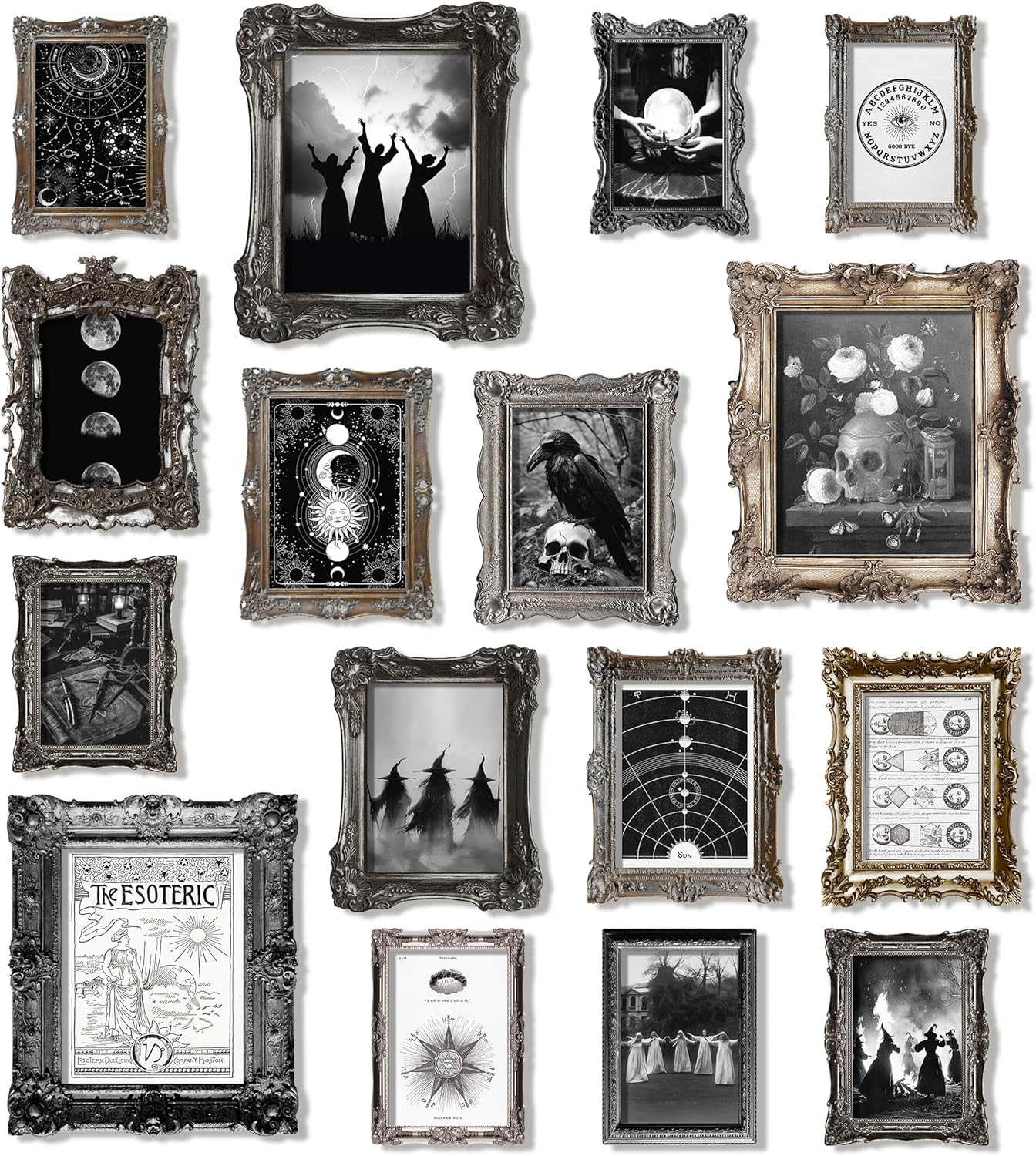 Amazon.com: 97 Decor 16 Pcs Witchy Wall Art Prints - Witch Pictures ...