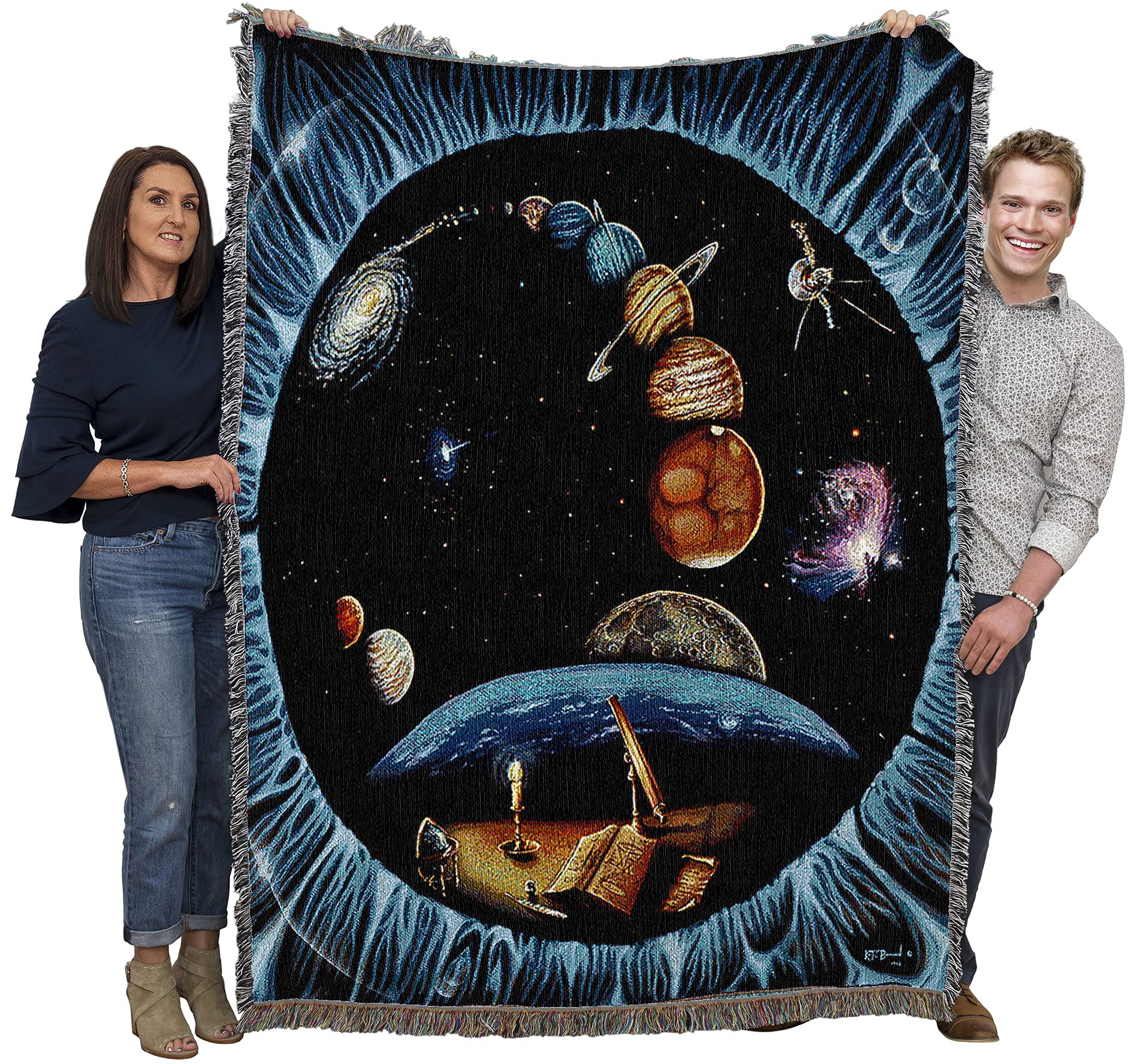 Pure Country Weavers Galaxy Outer Space by Kurt C Burmann Blanket - Gift Tapestry Throw Woven from Cotton - Made in The USA (72x54)