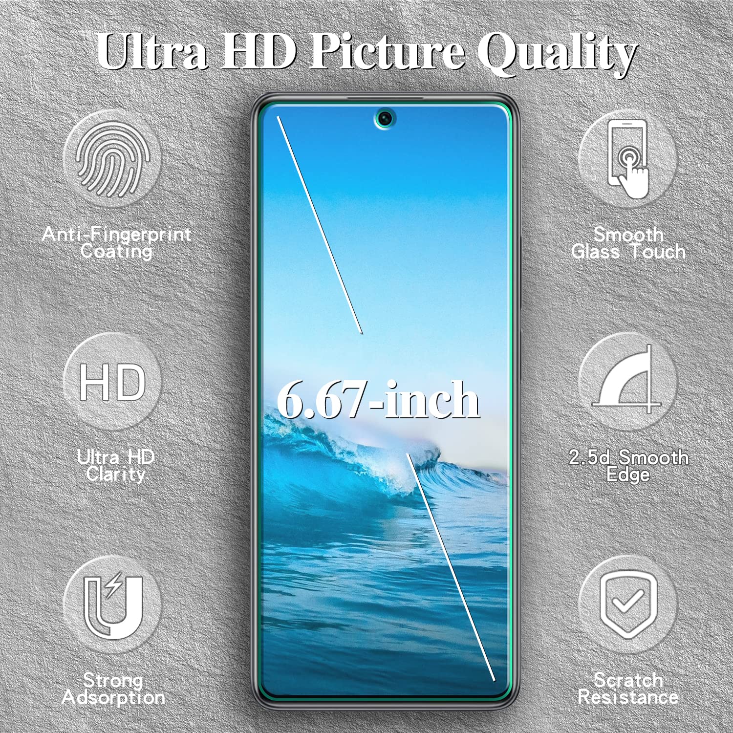 Slanku Vetro Temperato Per Xiaomi 11T E 11T Pro 5G - 3 Pezzi - Pellicola Protettiva 9H Anti Graffio, 0,33mm, Trasparente E Oleofobico