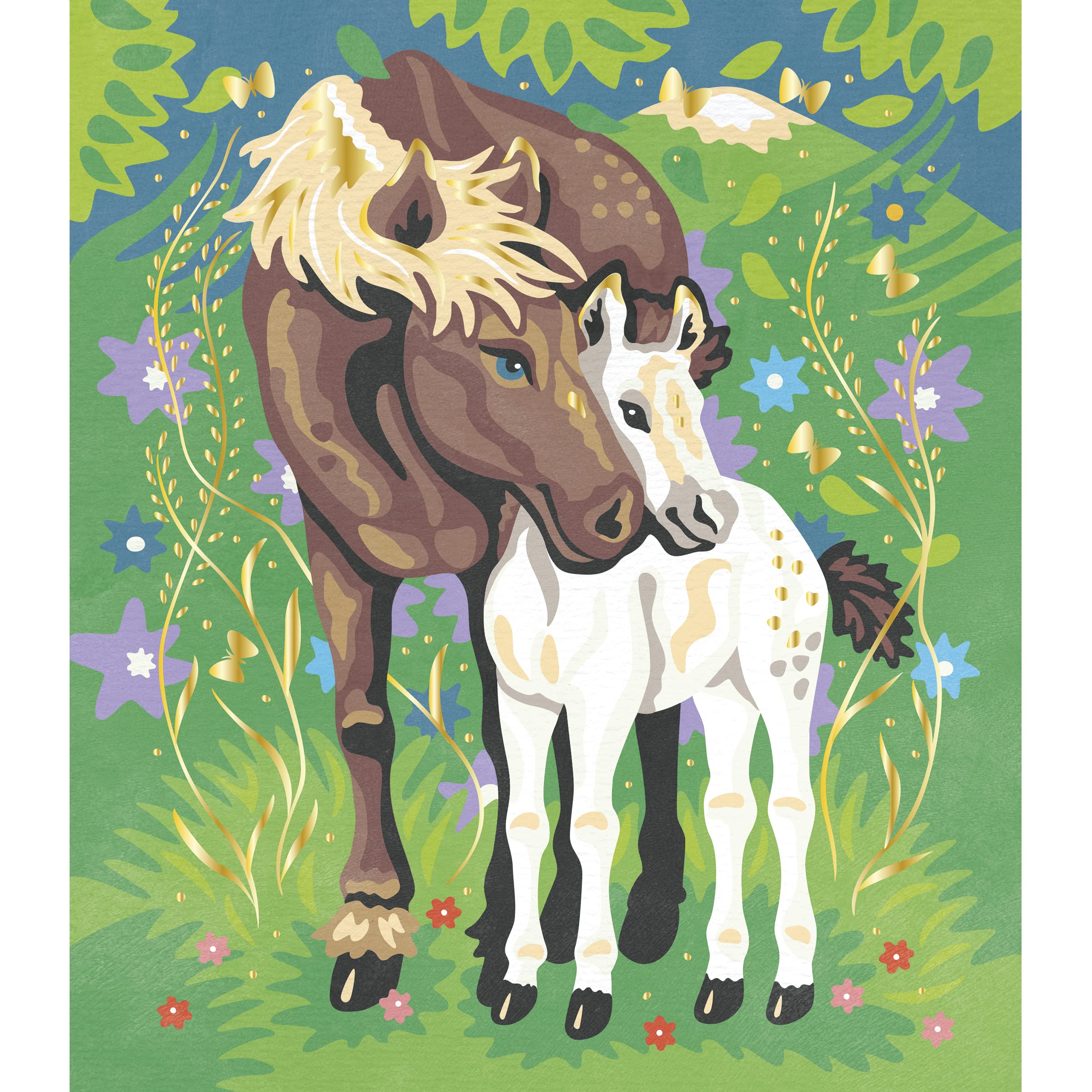 YSCOLOR Dipingere Con I Numeri Per Adulti Indiani Cavallo Fai Da Te Pittura A Olio Su Tela Kit Principianti Decorazione Della Parete Di Casa Regali 40X50cm
