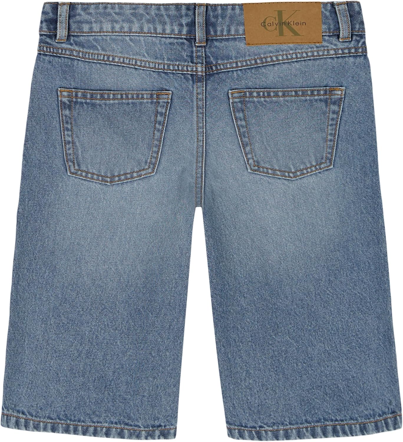Calvin Klein Girls Mid-Rise Denim Bermuda Style Jean Shorts - Image 3