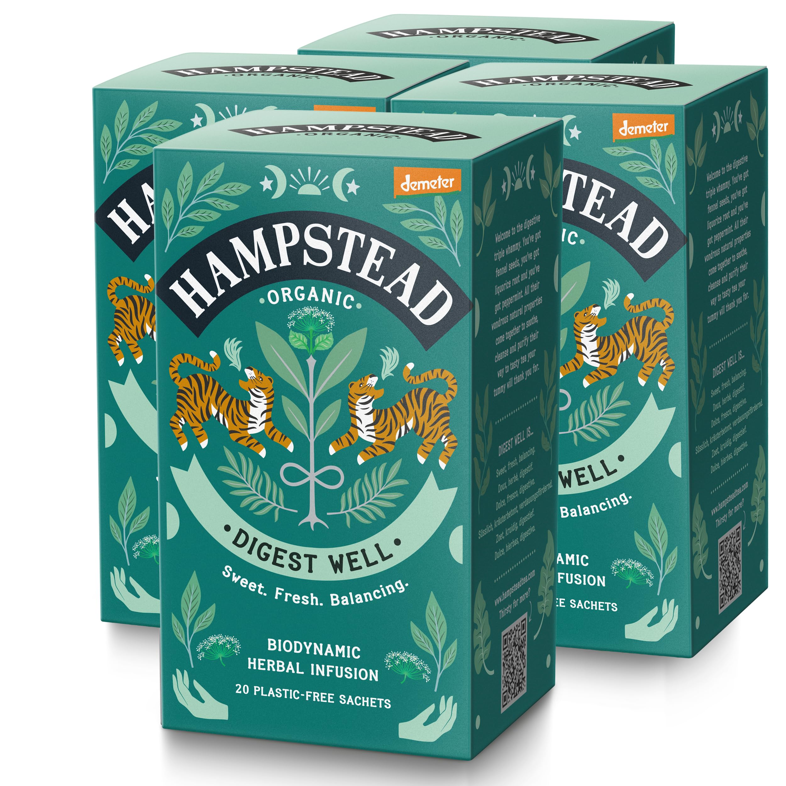 Hampstead Tea Organic Fairtrade, Fennel Liquorice Tea, 20 Count Sachet