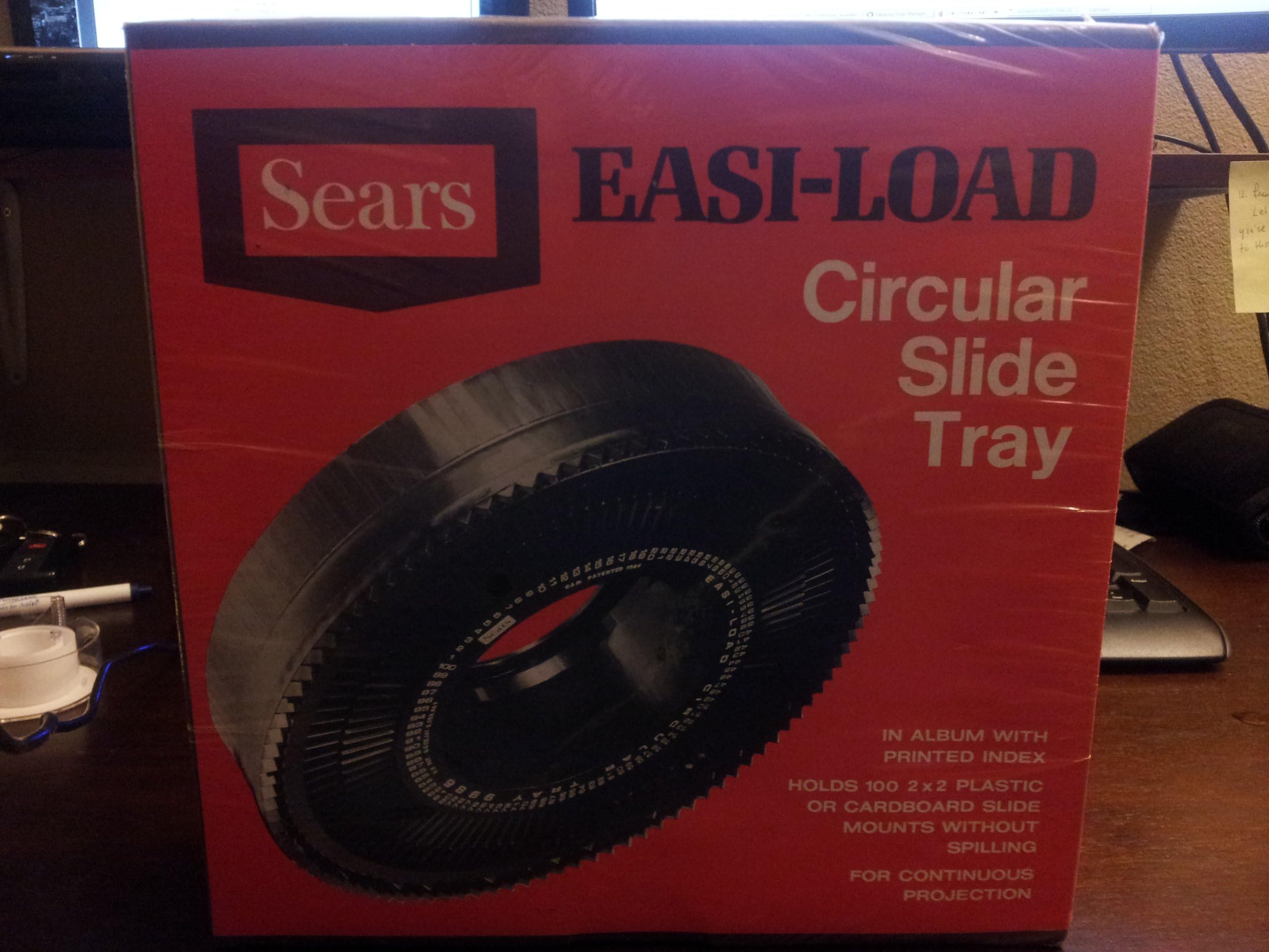 Sears Easi-Load Circular Rotary Slide Projector Tray for 100 2x2 Slides