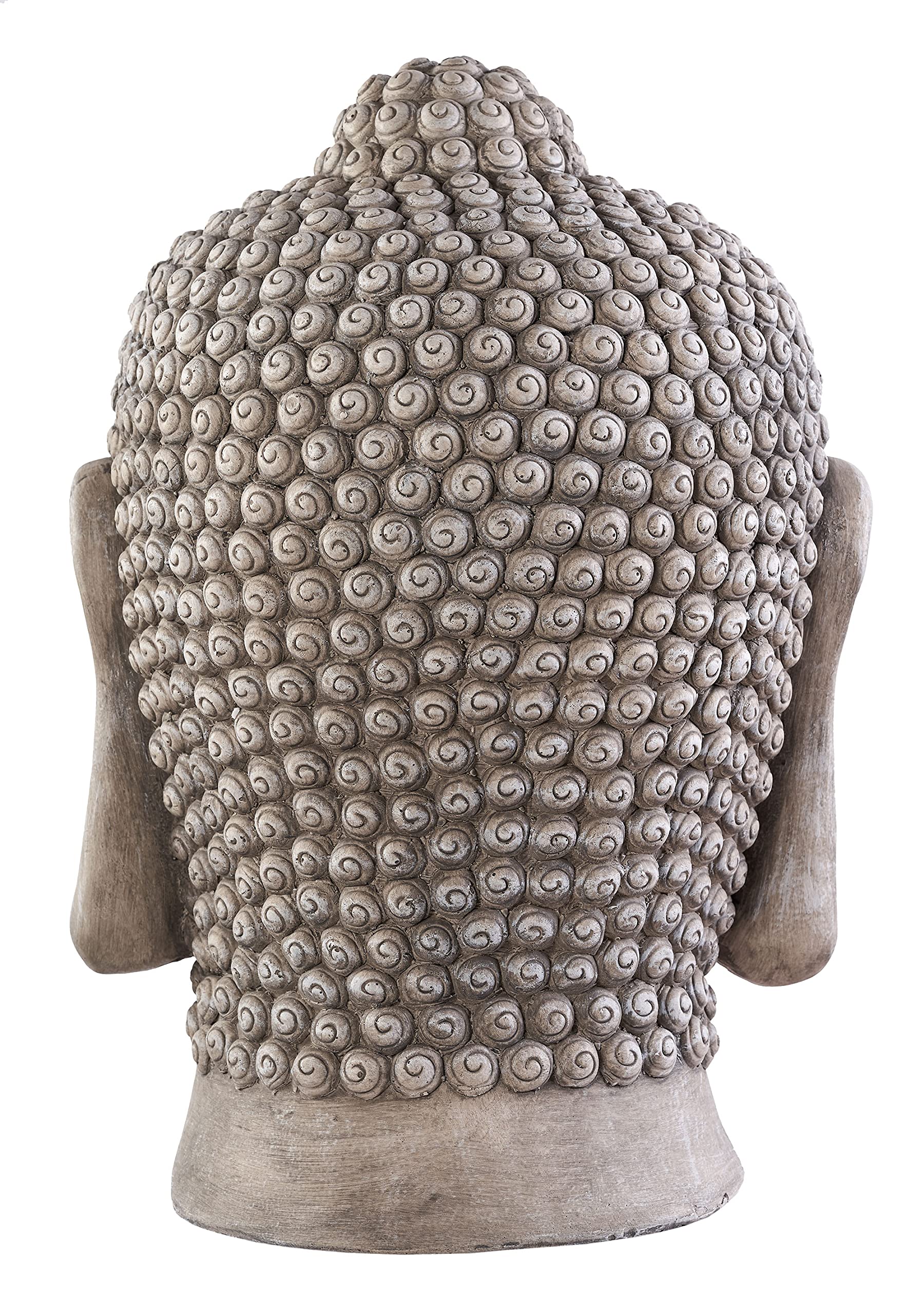 Worldconnection Riesiger 50cm Buddha Kopf sehr stabil, Stein-Look,Skulptur Bali Garten Höhe ca.50cm Feng Shui Gartendeko