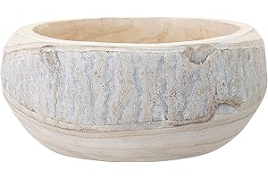 Bloomingville Decorative Hand-Carved Paulownia Wood Bowl