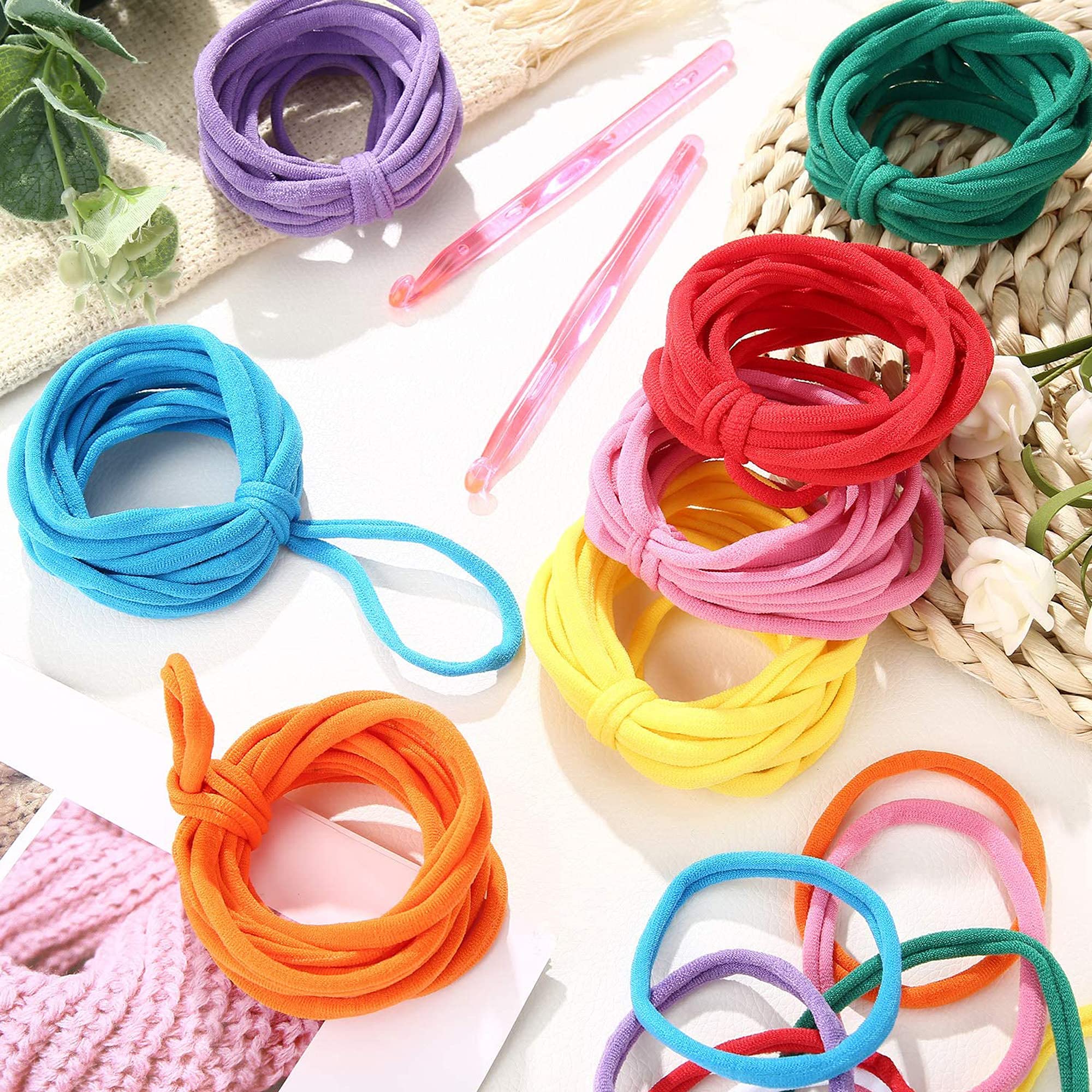 Allazone 394 Pz Anelli per Presine per Telaio, 12 Colore Loom Potholder Loops per Tessitura Tessitura Artigianale Regali Fatti a Mano Compatibile con Il Telaio per Tessitura da 7 Pollici