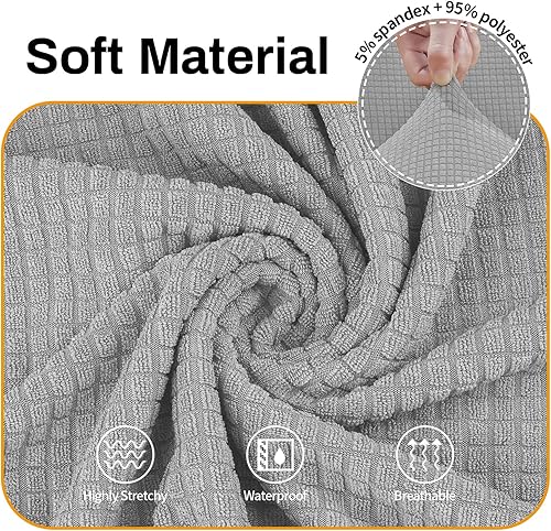 Vista 24 de Asnomy Couch Covers for 3 Cushion Couch Stretch Sofa Covers Slipcovers, Pet Protector Furniture Covers for Dogs Cats Spandex Jacquard Fabric Small