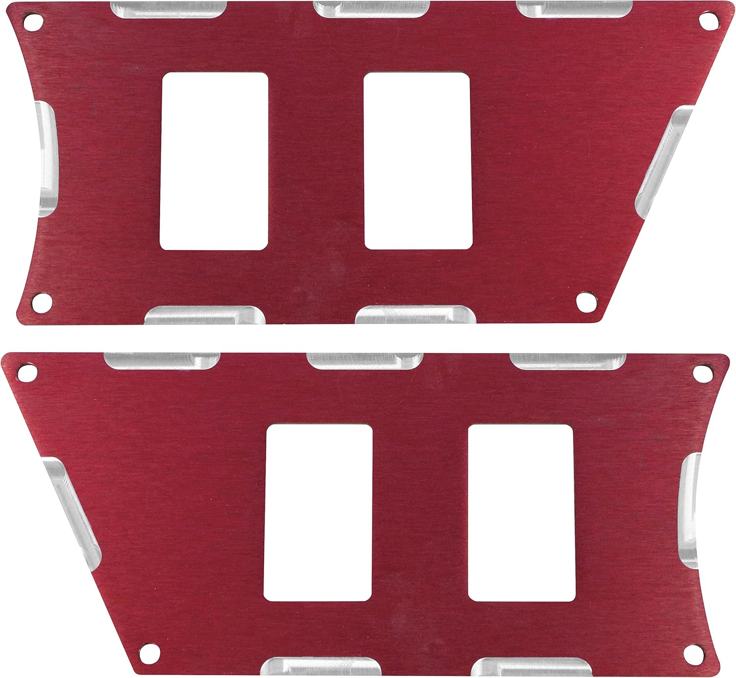 Modquad Red Rocker Switch Panels for 4 Switches Polaris RZR