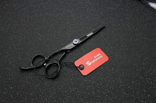 Miniatura 2 de Juego de tijeras profesionales para zurdos 6.0 pulgadas tijeras de peluquería tijeras de peluquería 440C (cizalla plana)