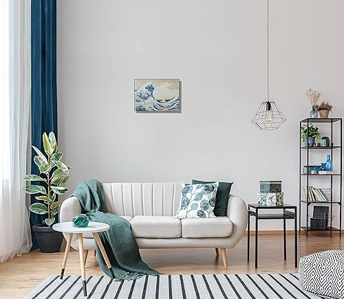 Miniatura 2 de Simulación de impresión 3D textura pintada a mano sobre lienzo pintura Hokusai Famous Classic Wall Art The Great Wave Japonés Hecho a mano Sólido