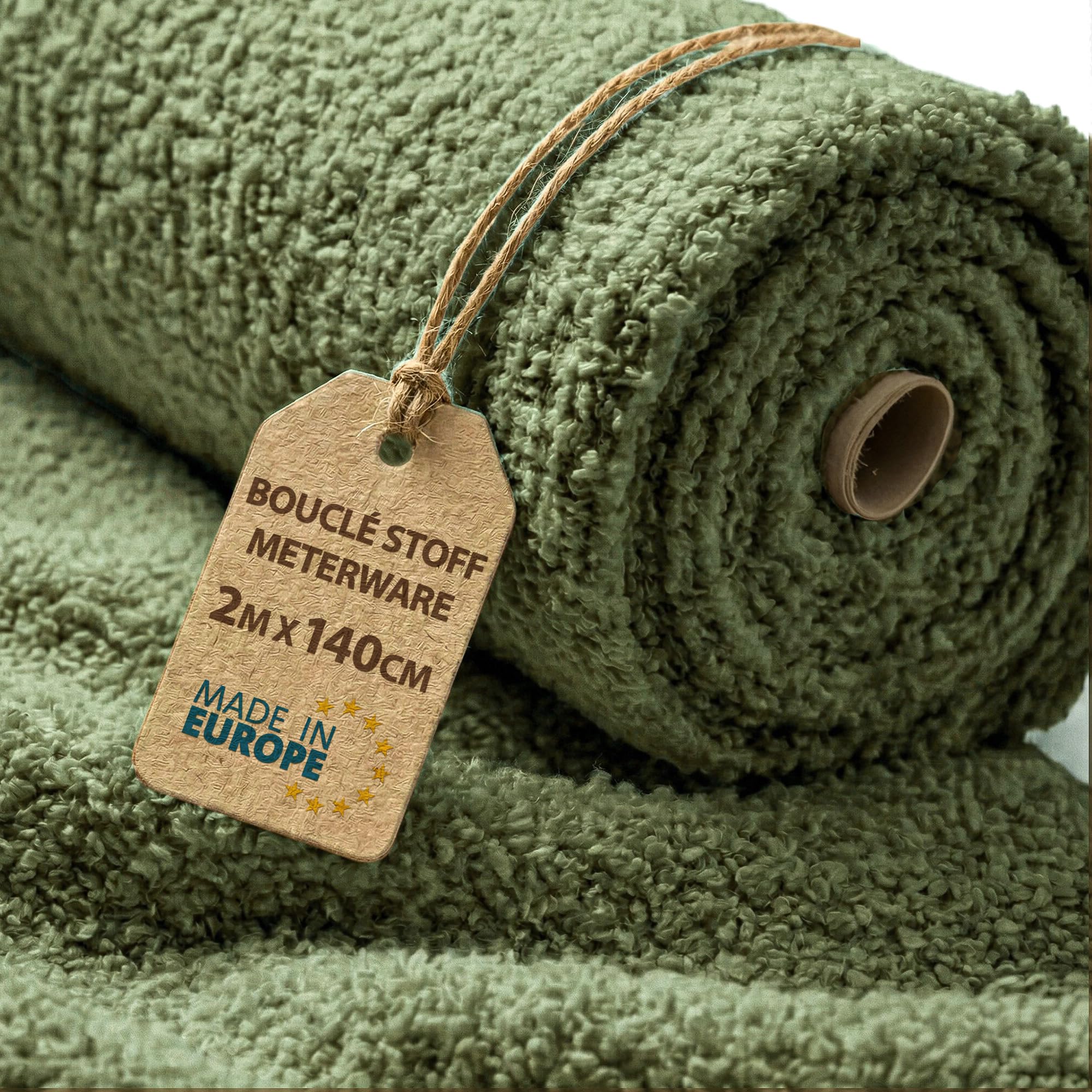 Amazinggirl Olive Grey Bouclé Upholstery Fabric 2 M X 140 Cm - Fabric By The Metre For Sofas Chair Fabric Fabric By The Metre For Sofas Home Decor Teddy Ideal For Cushions Oeko Tex