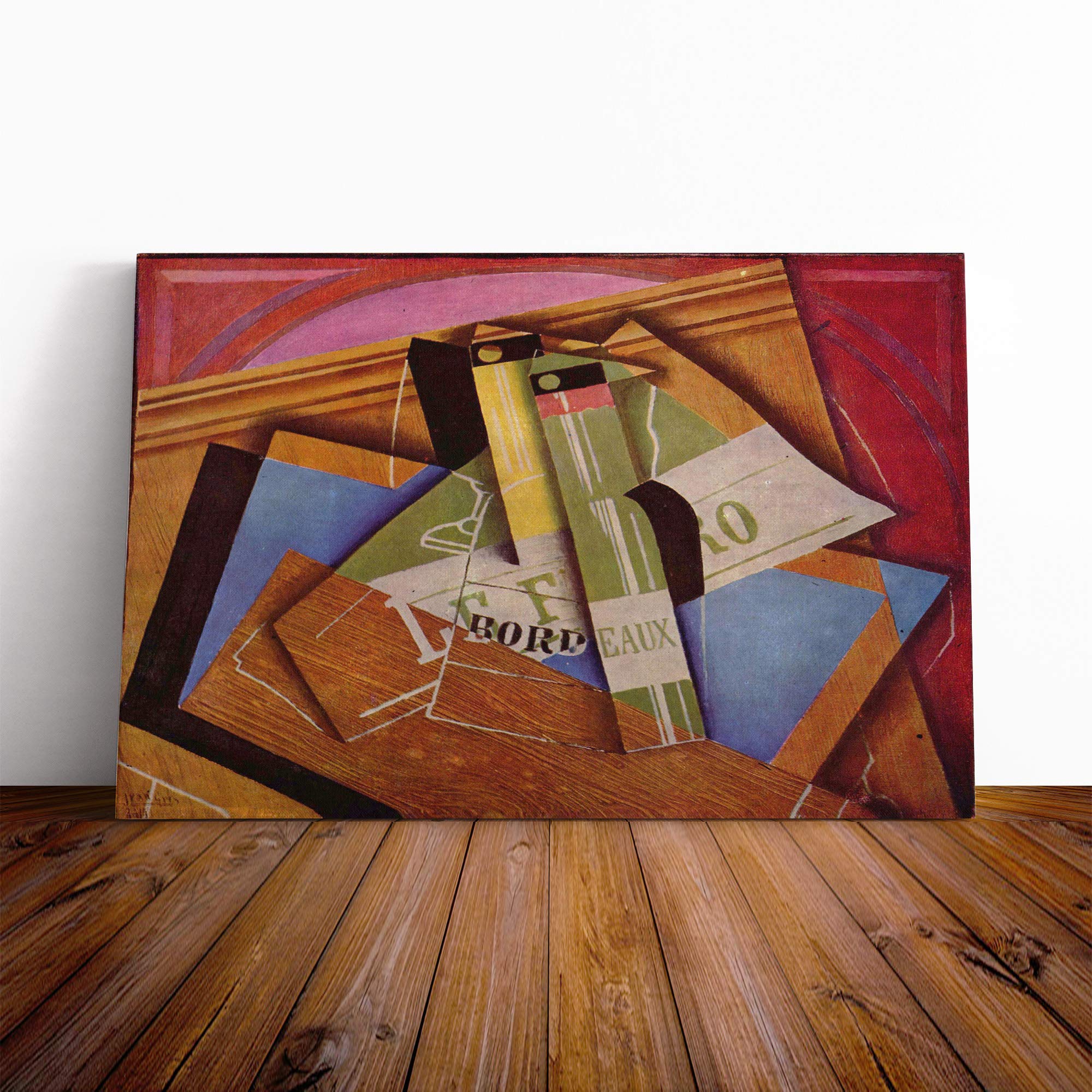 Juan Gris Still Life (10) Canvas Print | Gallery Wrapped 30mm Frame Wall Art | 24x16 inches | Ready to Hang | Modern Still Life Picture | Living Room Bedroom Lounge Office