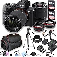 Renewed Sony a7 III Mirrorless Camera with 28-70mm Lens + 64GB Memory, Tripod, Filters, Extra Batteries & Pro Bundle