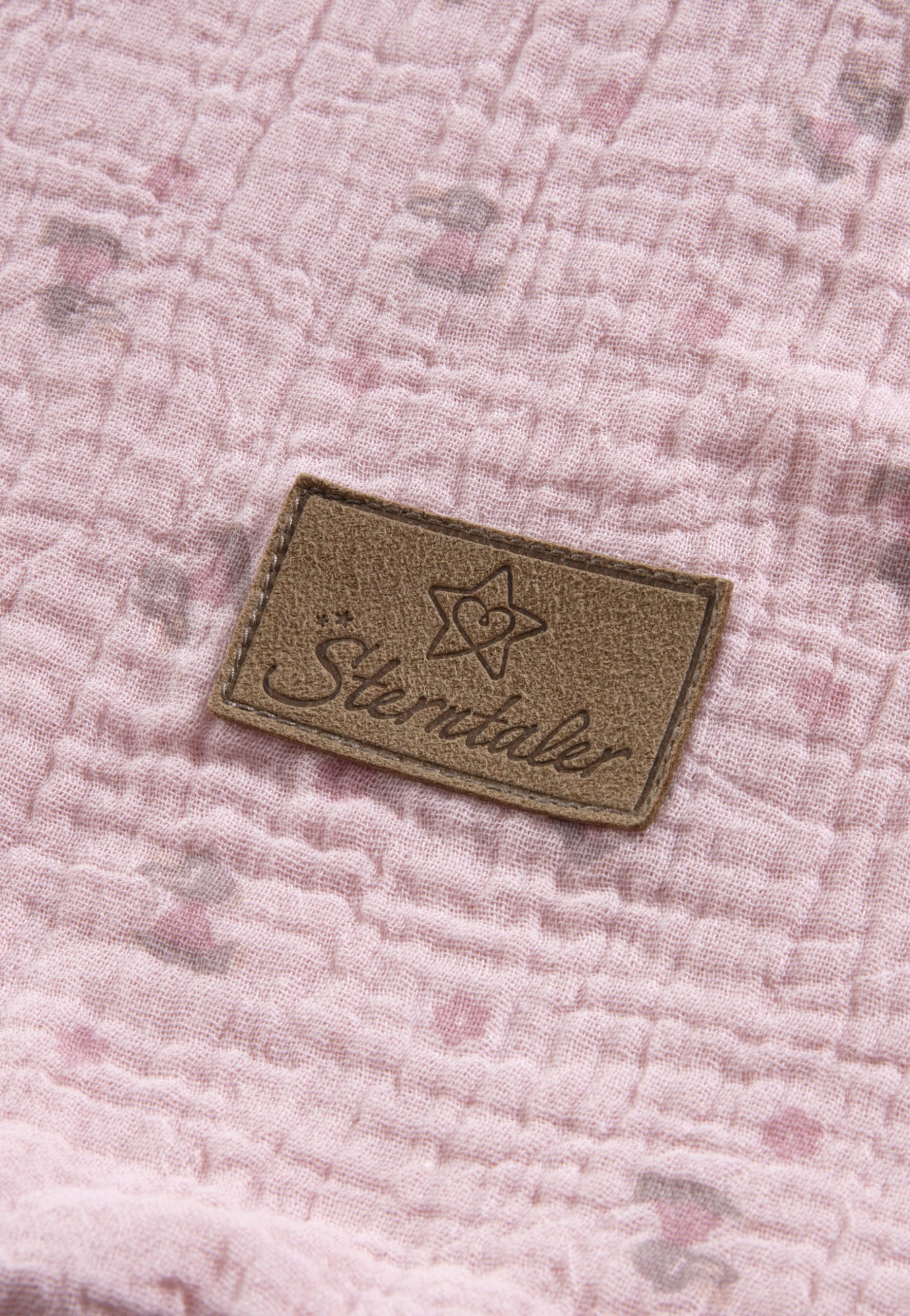 Sterntaler Baby Schlafsack Esel Emmi Girl Flora Rose aus Musselin mit Jerseyfutter, Neugeborenenschlafsack Größe 62/68, zartrosa, TOG 0,50