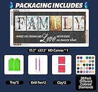 Vista 14 de JesMolla Kit de pintura de diamante redondo completo 5D por números para adultos, kits de pintura de diamantes redondos de taladro completo, kit