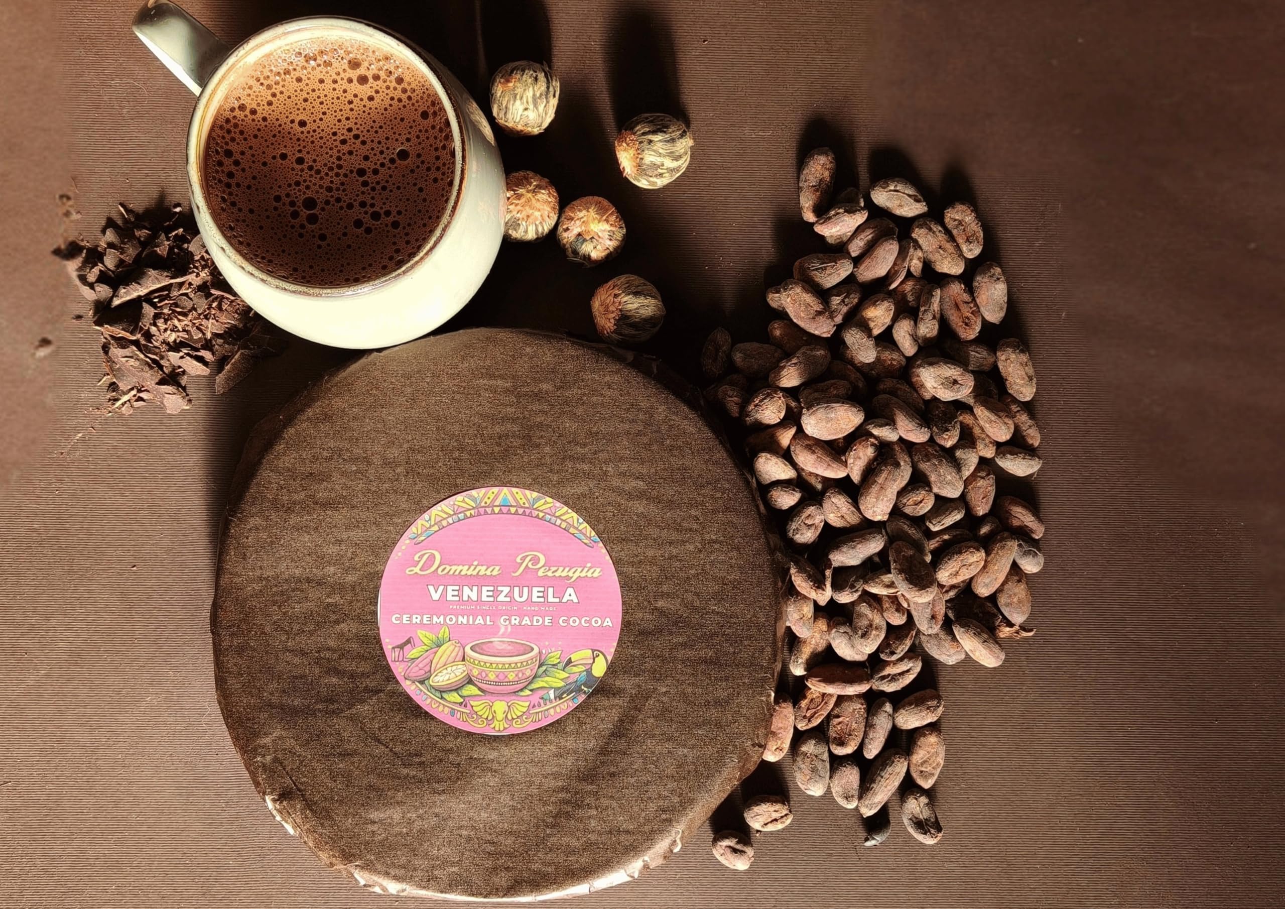 Cacao Cerimoniale 100% Massa di Cacao Grezza - Monorigine Venezuela - Vegan Keto - Senza zuccheri aggiunti
