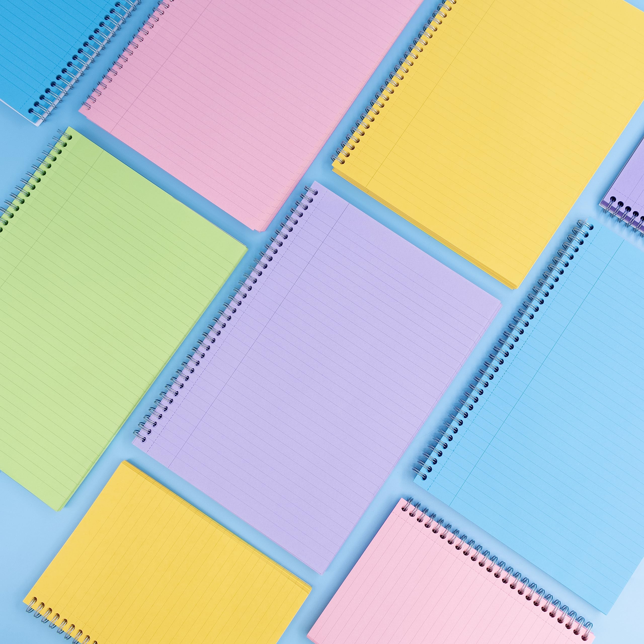 Pukka Pad, Irlen Jotta Pad A4 Notizbuch 3er-Pack - Spiralbindung Notizblock mit 200 Seiten 80GSM farbigem liniert Papier - entwickelt für visuelle Wahrnehmungsschwierigkeiten - 29.7 x 23cm, Rose