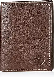 Carteira masculina Timberland de couro dobrável com porta-documento, Brown (Blix), tamanho único