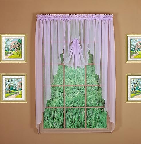 Vista 98 de Today's Curtain - Cortina Emelia de gasa original, panel de 84 pulgadas, negro, 60 pulgadas de ancho x 84 pulgadas de largo