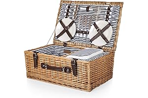 PICNIC TIME Belmont Picnic Basket for 4: Elevate Your Picnic Experience