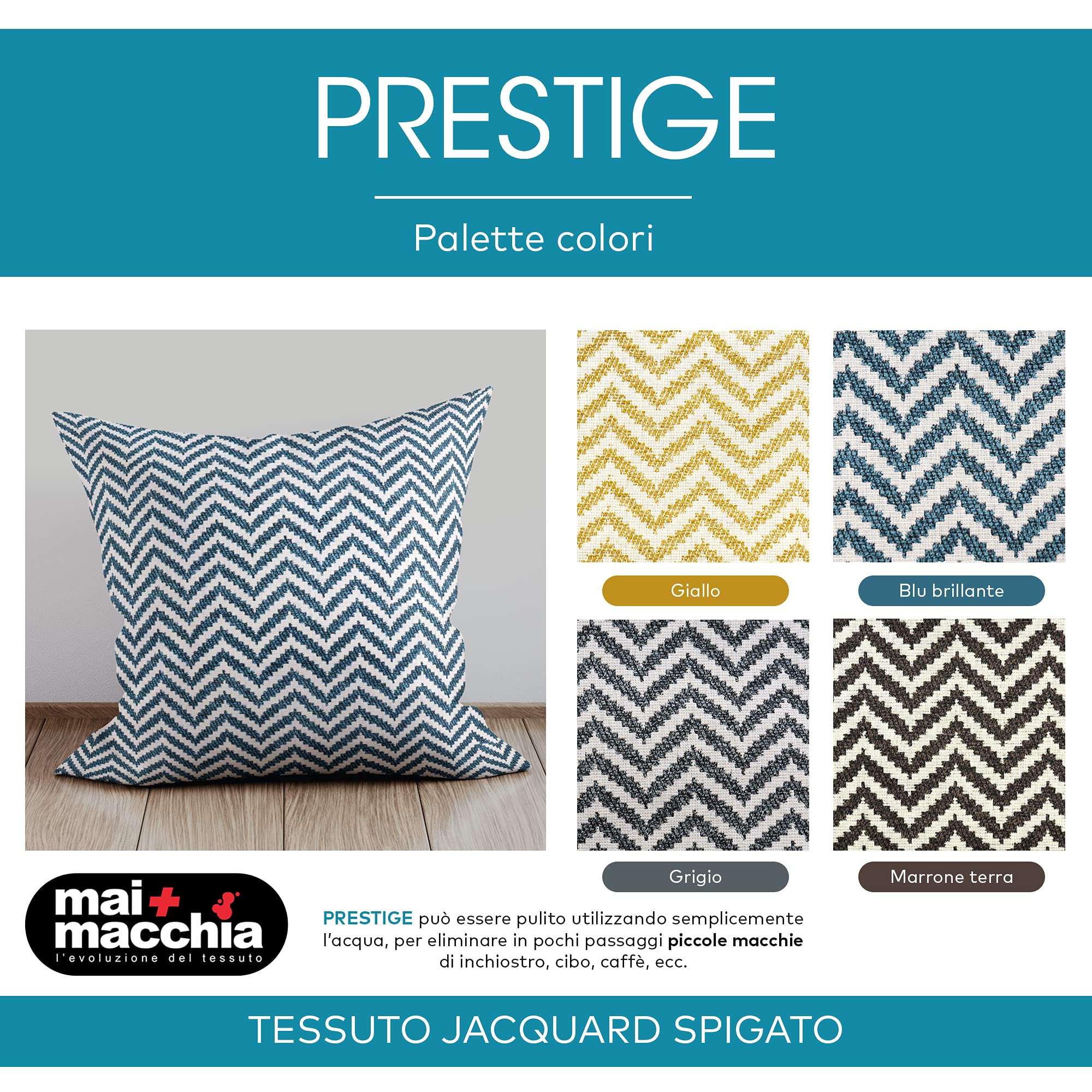 DESHOME Prestige 10 metri - Tessuto al metro spigato Jacquard Stoffa per tappezzeria divani, poltrone, cuscini, sedie, borse (Rosso rubino)