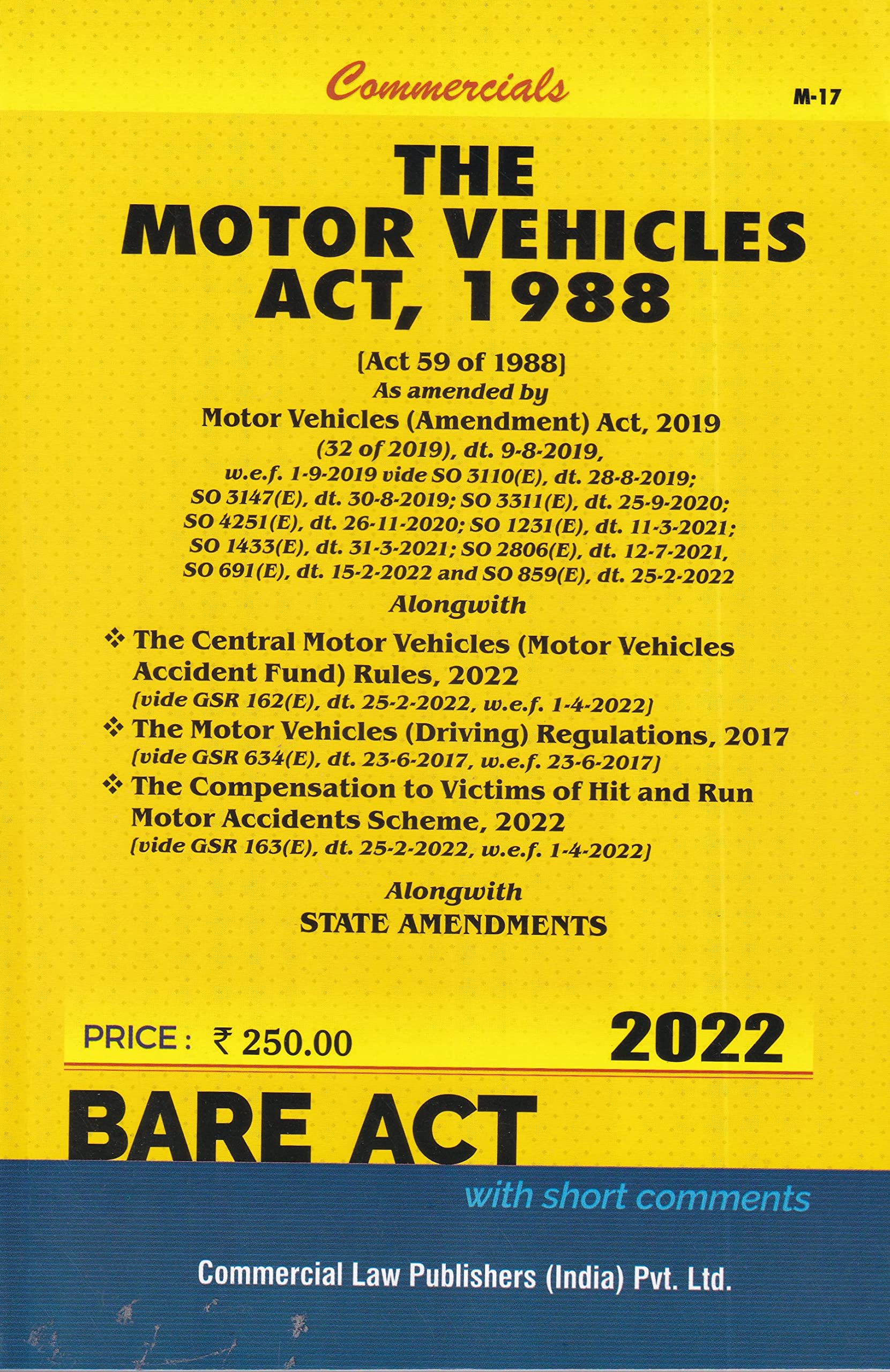 Motor Vehicles Act, 1988 (As amended upto date)