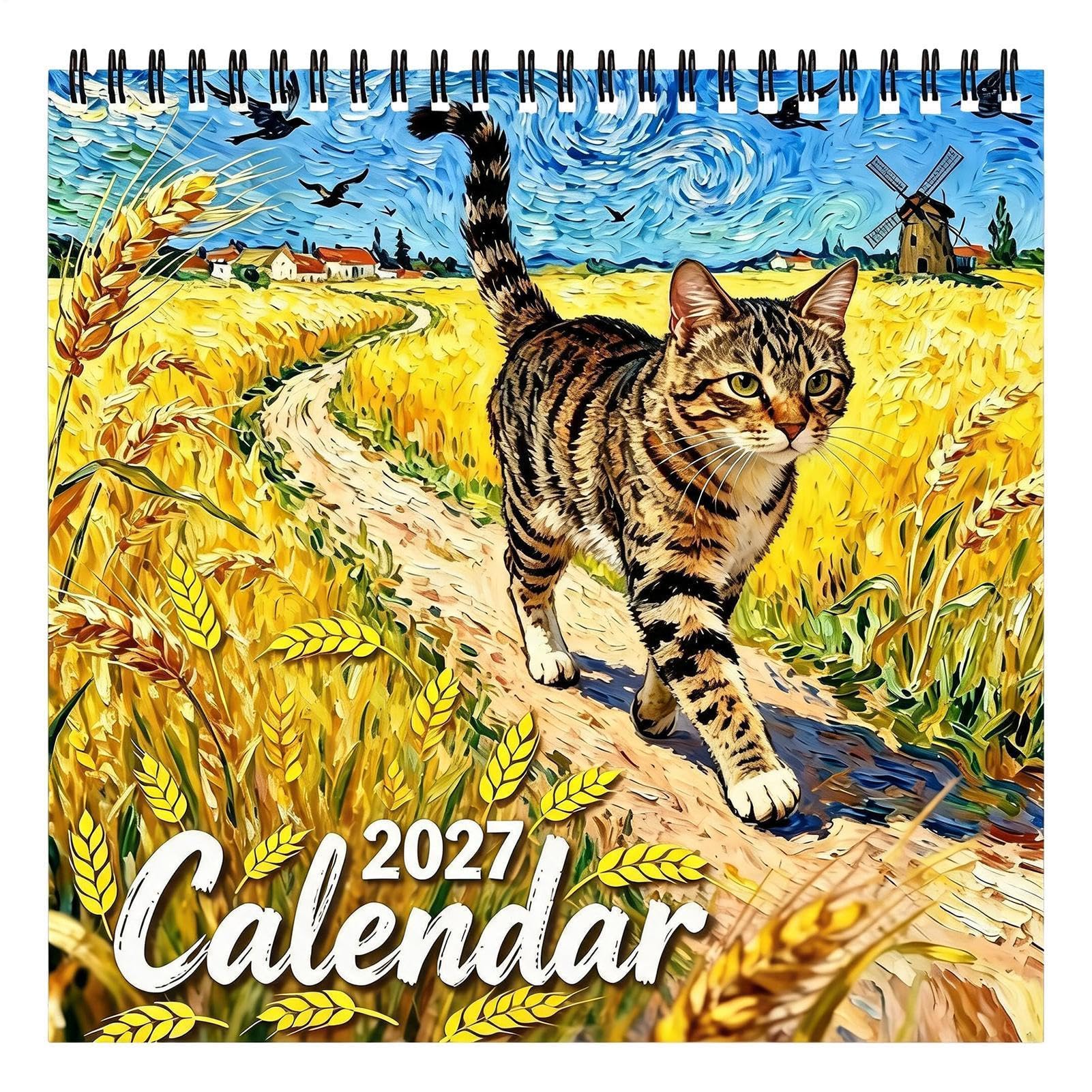Cat Calendar 2027 Cats In Famous Paintings Wall Calendar 2027 Cat Wall Art