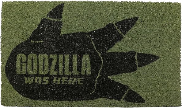 Pyramid America Godzilla Footprint Coir Doormat - Indoor/Outdoor Entry Mat with Non-Skid Back - Durable & Easy to Clean for Entryway, Kitchen, Patio Decor & Home Decor 29 x 17-inch