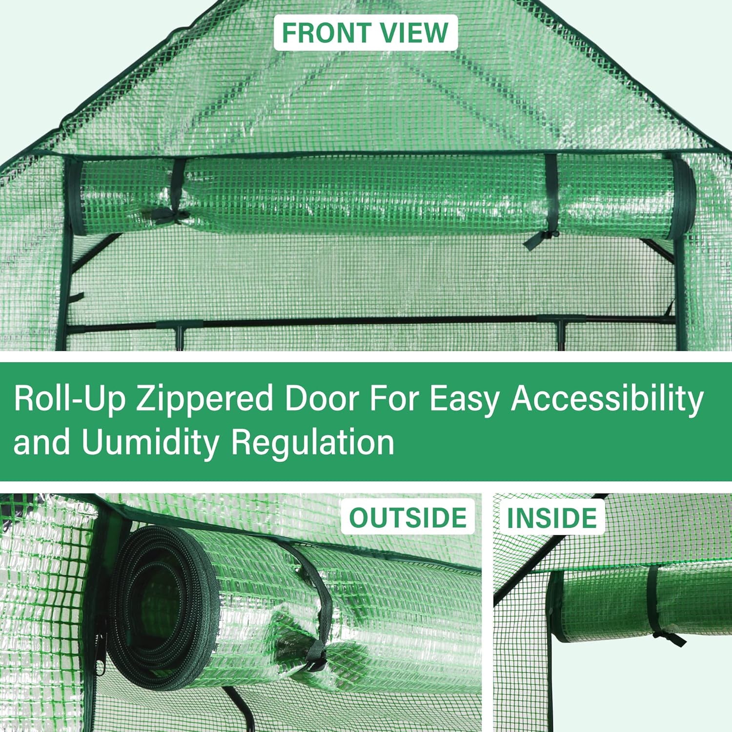 ZENY Mini Walk-in Greenhouse, Portable Warm House for Plants Flower Seedling Growing, Indoor Outdoor Green House 4.7x4.7x6.4 FT