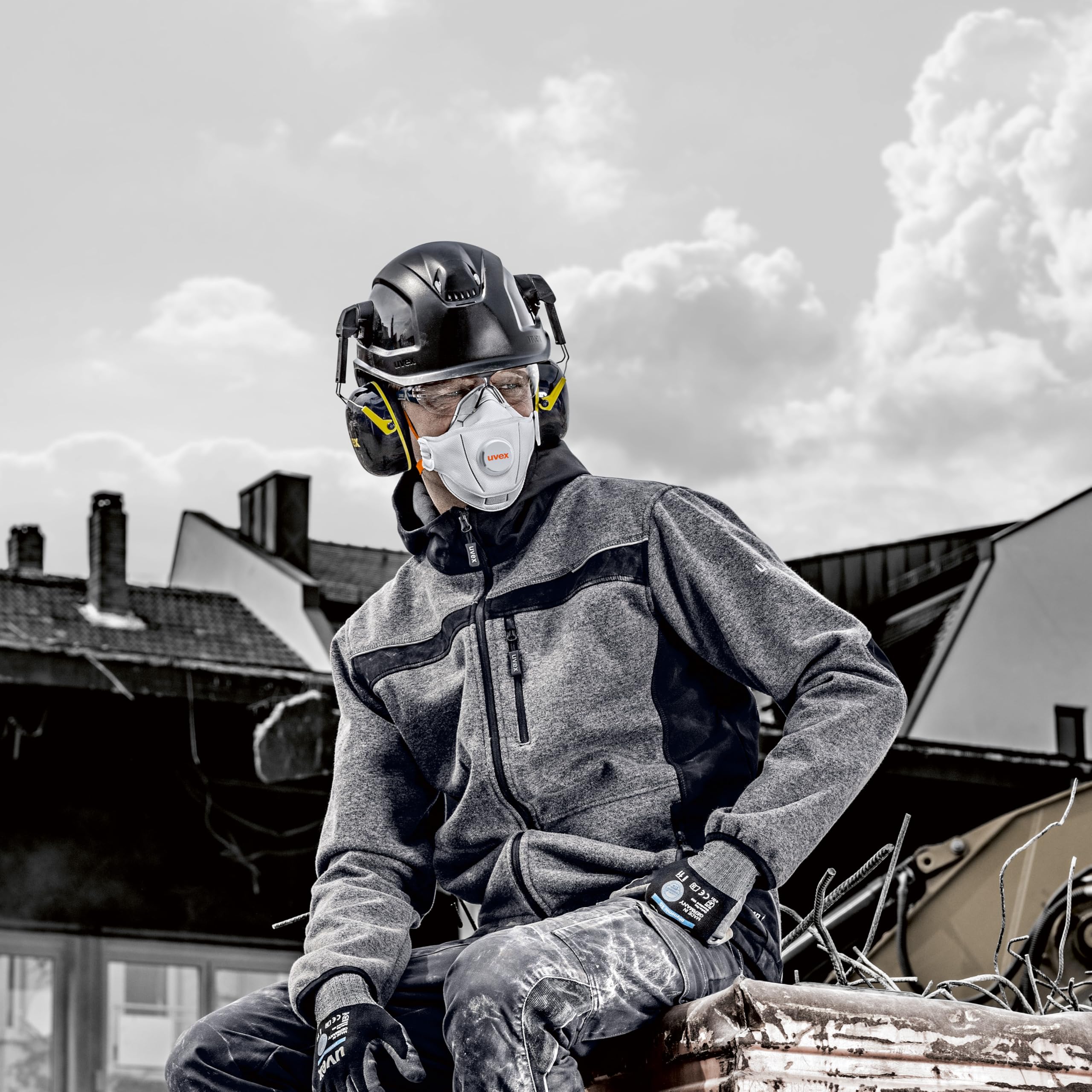 Elmetto Protettivo Uvex Pheos B-WR Unisex - Casco Da Lavoro Leggero E Regolabile Per Adulti - Foto 9