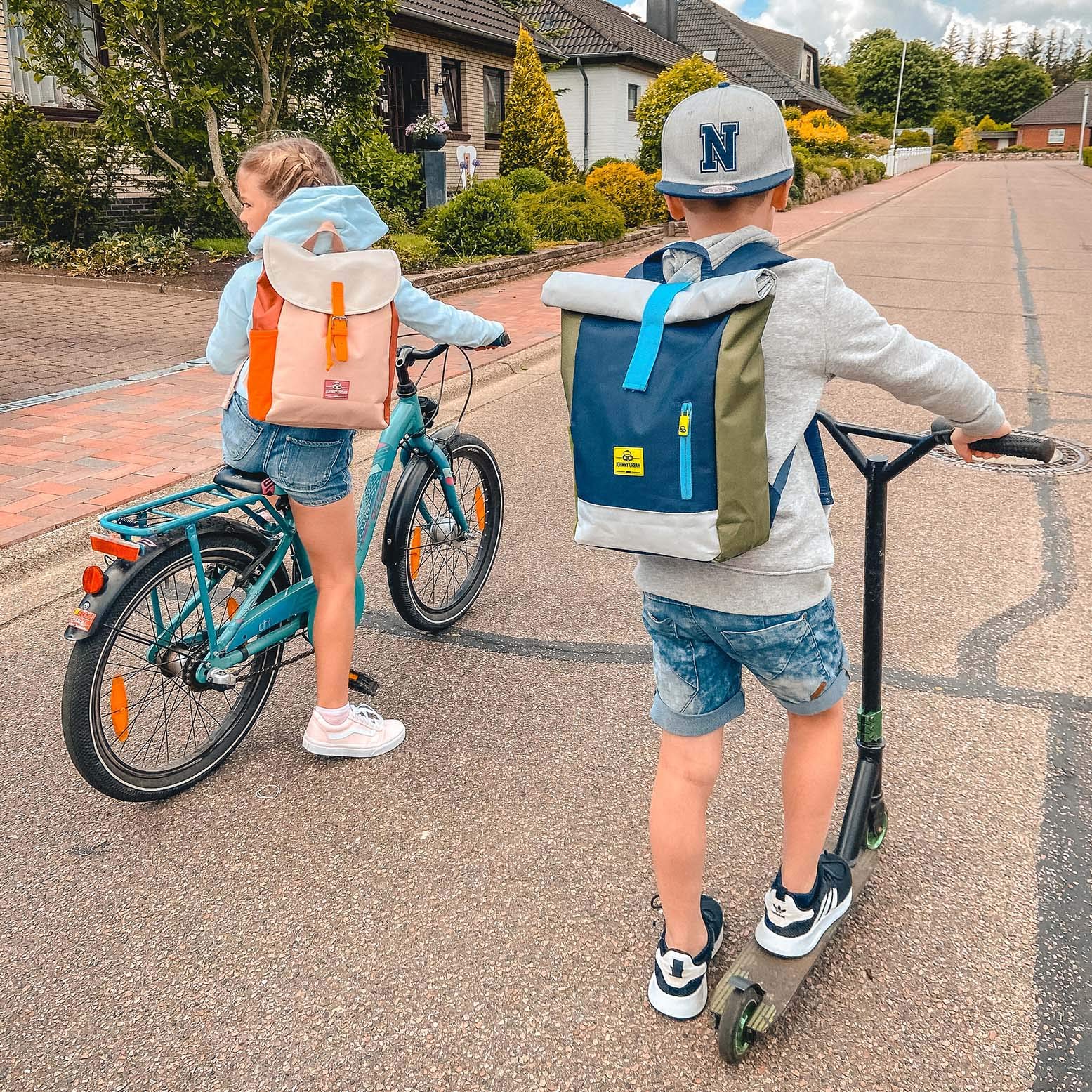 Johnny Urban Mochila Infantil Niñas y Niños Verde - Junior Aaron - Mochilas Niños Guardería & Escuela Primaria y Escolares - Repelente al Agua
