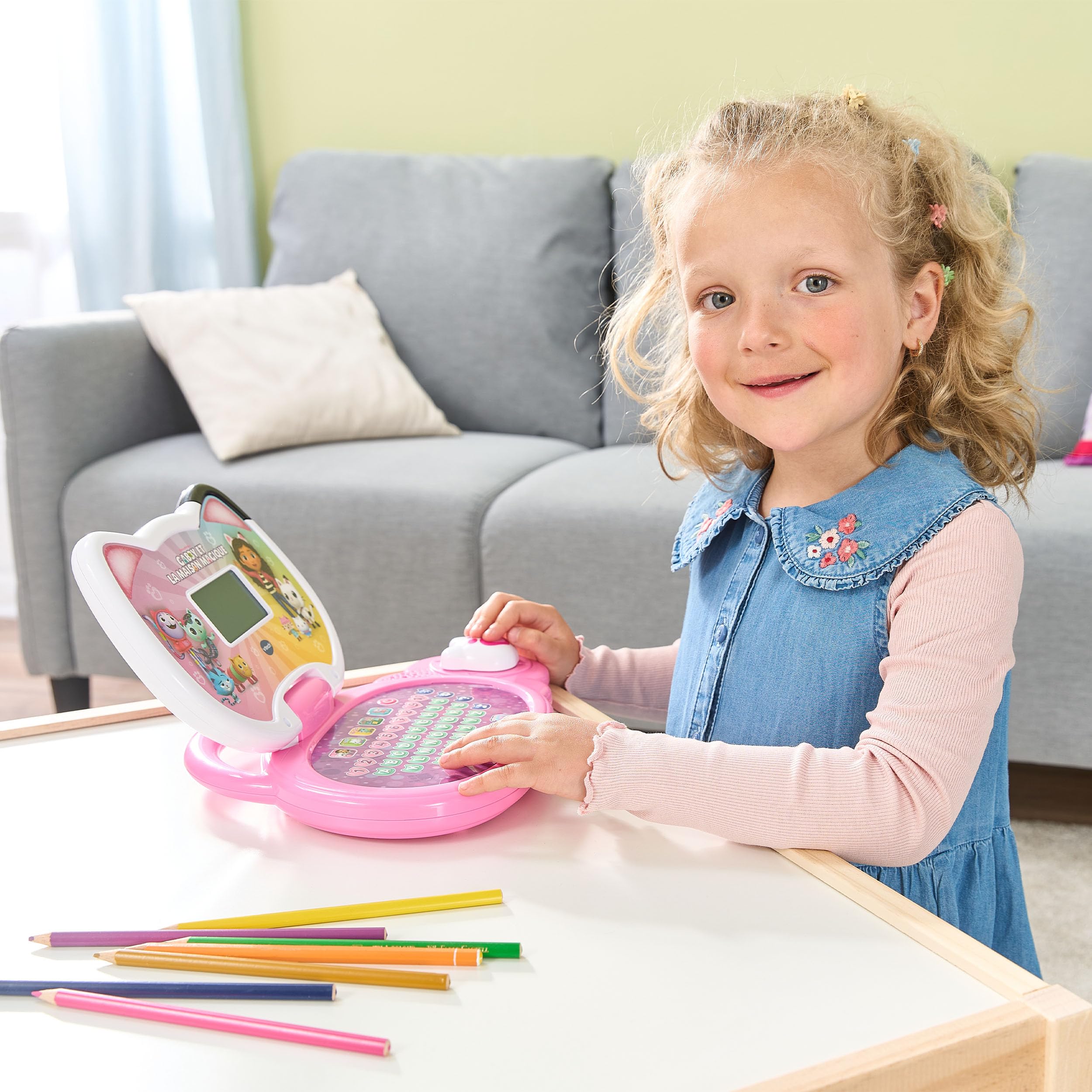 VTech Gabby's Dollhouse Lernlaptop - QWERTZ-Tastatur, 3-6 Jahre