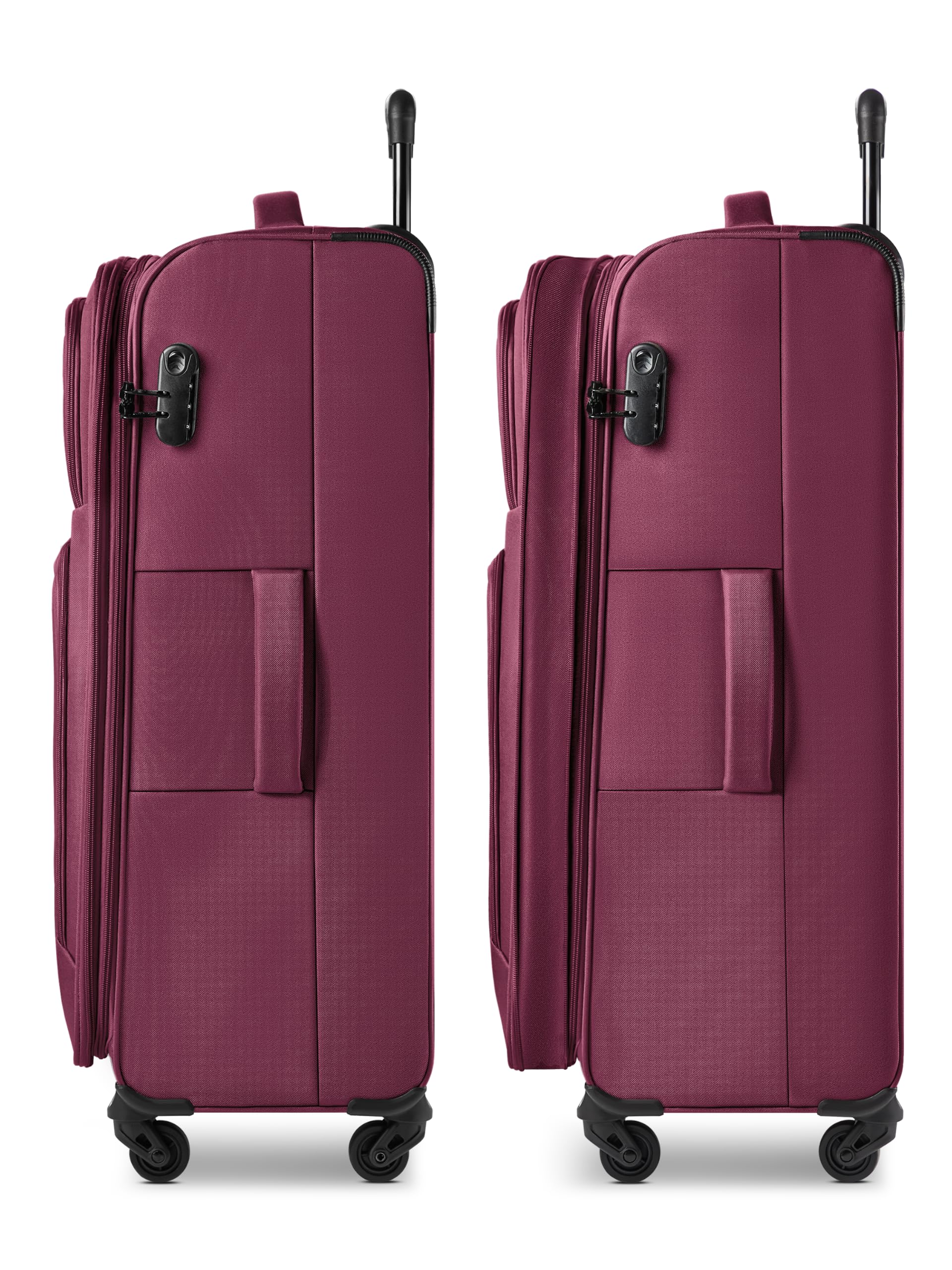 Smartbox Duża miękka walizka Check-in dla kobiet i mężczyzn, duża walizka XL 46 x 31 x 78 cm, 4 rolki i zamek szyfrowy, możliwość rozszerzenia o elastyczną zakładkę, lekka, 3,6 kg (edycja 04)